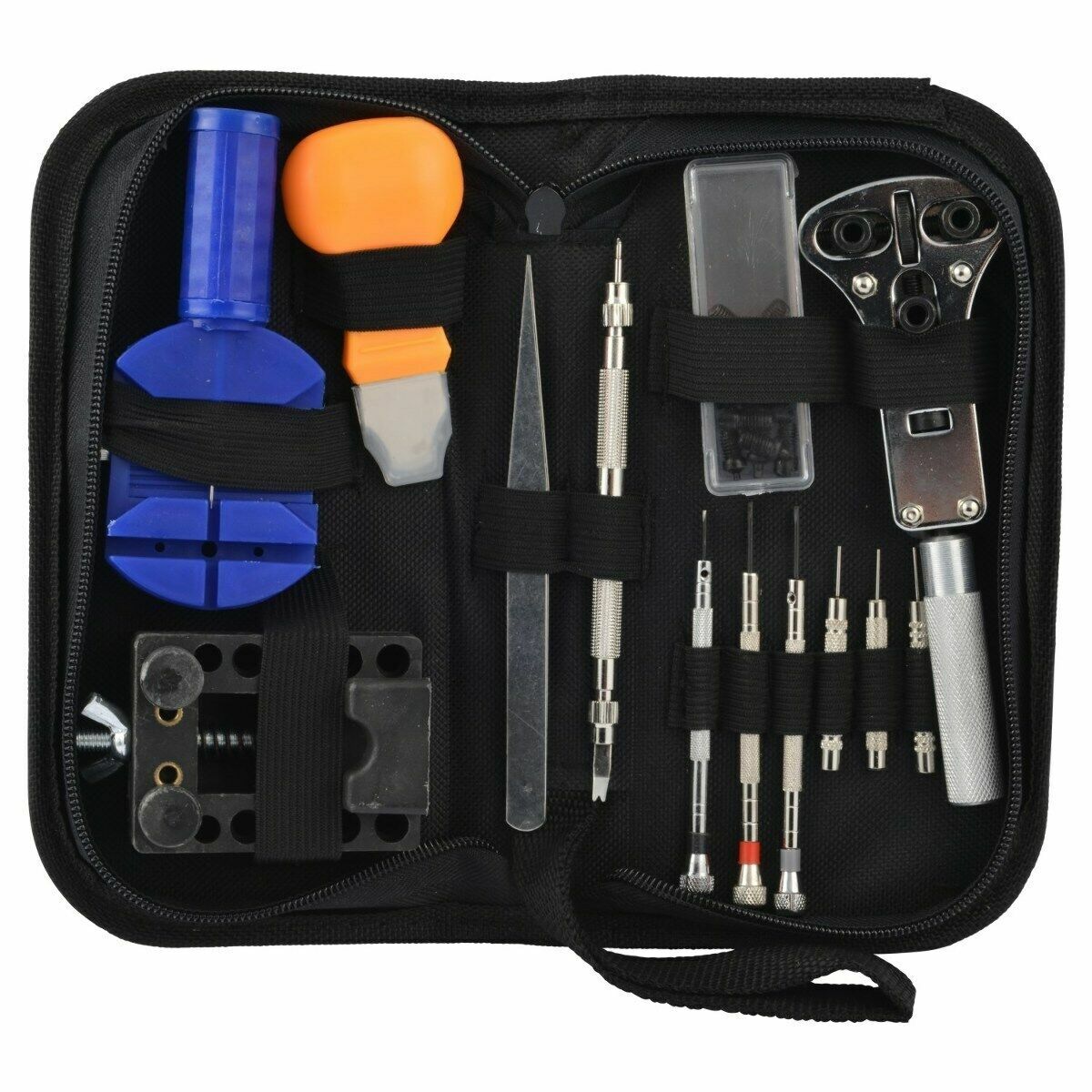 21 PC WATCH REPAIR TOOL KIT CASE OPENER WATCH SPRING BAR HAND REMOVER WITH CASE