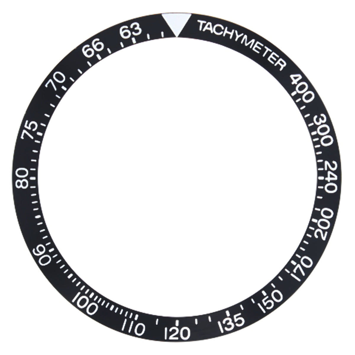 BEZEL INSERT FOR TAG HEUER TACHYMETRE WATCH 37MM X 32MM BLACK