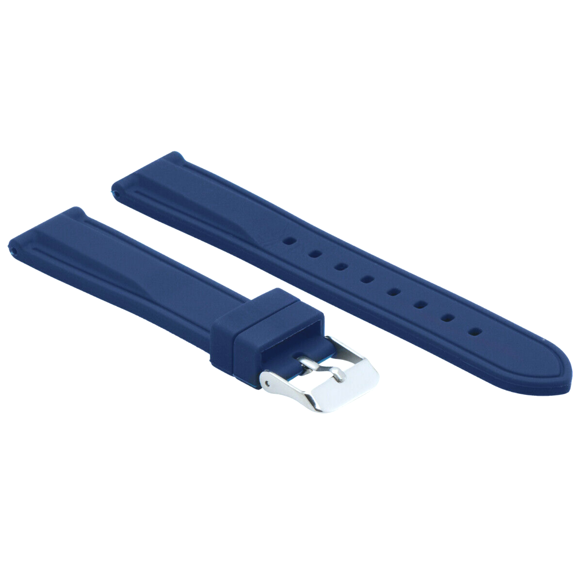 18MM RUBBER DIVER WATCH BAND STRAP FOR TAG HEUER FORMULA F1 AQUARACER WATCH BLUE