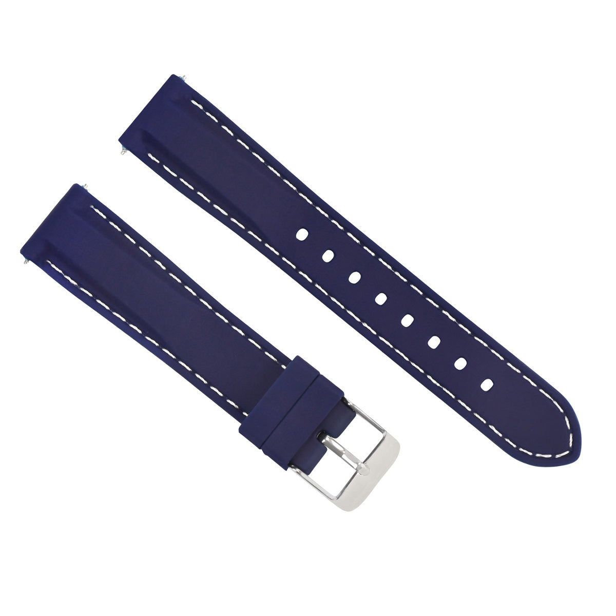 18MM RUBBER DIVER WATCH BAND STRAP FOR TAG HEUER FORMULA F1 WATCH BLUE WHITE ST