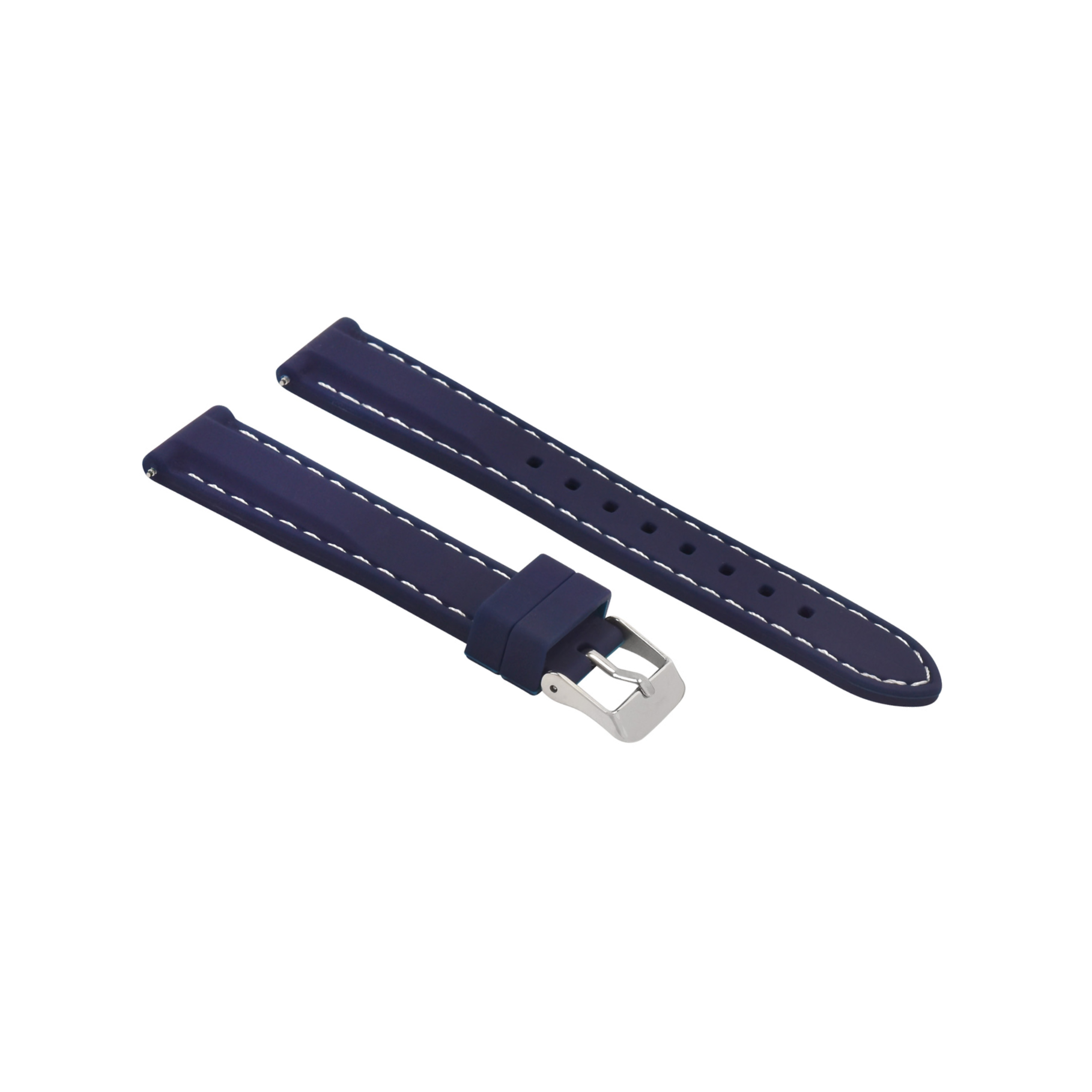 18MM RUBBER DIVER WATCH BAND STRAP FOR TAG HEUER FORMULA F1 WATCH BLUE WHITE ST