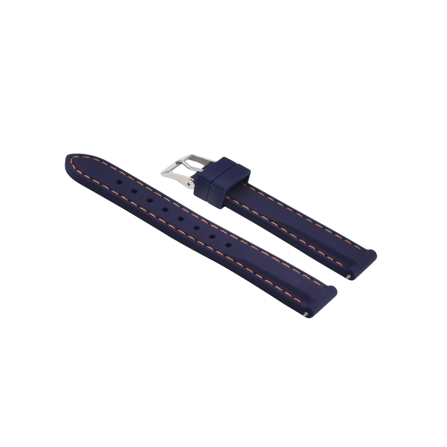 18MM RUBBER DIVER WATCH BAND STRAP FOR TAG HEUER FORMULA F1 WATCH BLUE ORANGE ST