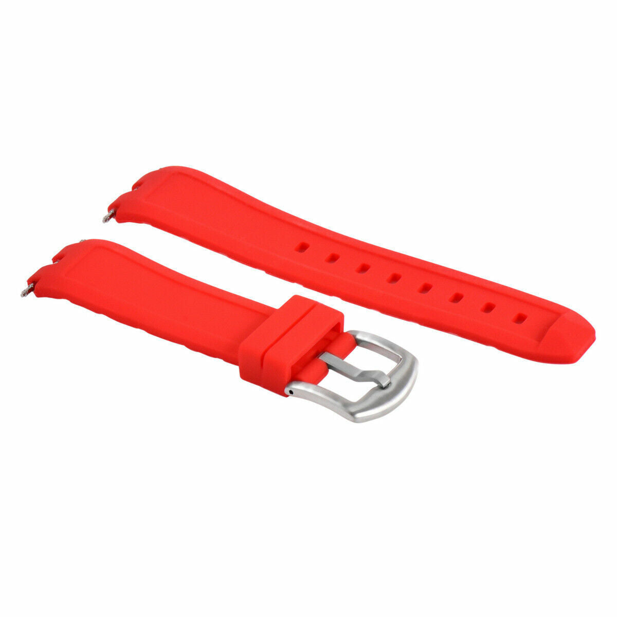 SILICONE RUBBER DIVER WATCH STRAP BAND FOR PEBBLE WATCH  STEEL SILVER BUCKLE