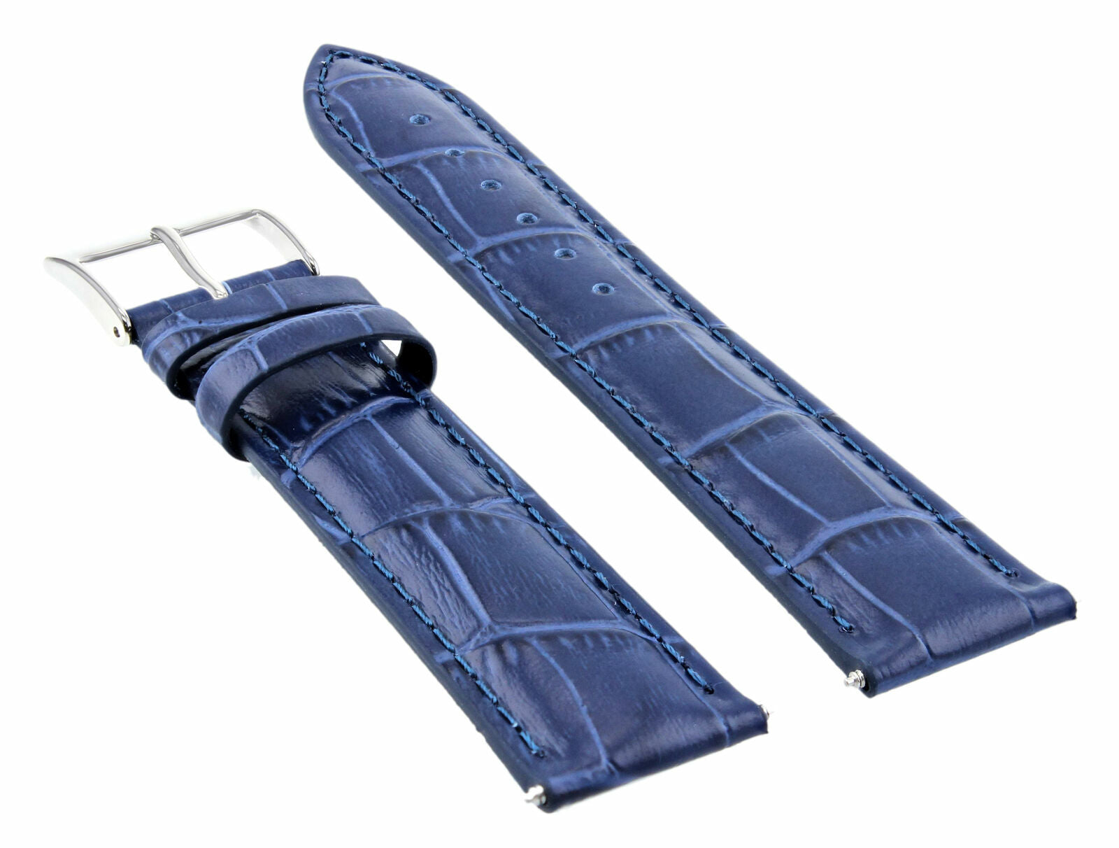 21MM LEATHER WATCH BAND STRAP FOR TISSOT PRC200 SEASTAR 100 CLASSIC WATCH BLUE