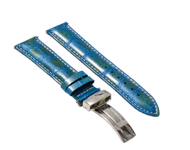 18MM LEATHER WATCH STRAP BAND FOR CITIZEN ECO DRIVE BM8180-03E WATCH LIGHT BLUE