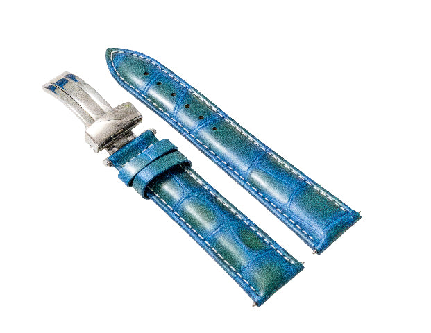 18MM LEATHER WATCH STRAP BAND FOR CITIZEN ECO DRIVE BM8180-03E WATCH LIGHT BLUE