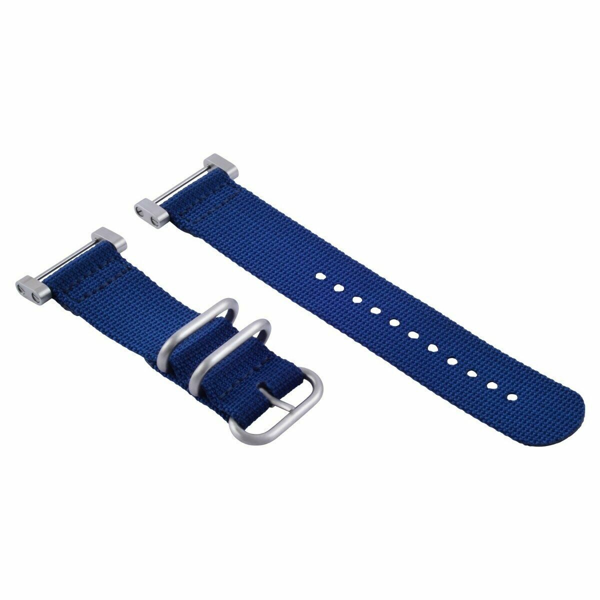 NEW FOR SUUNTO CORE NYLON WATCH DIVER WATCH BAND LUGS ADAPTER SET STEEL RINGS BLUE