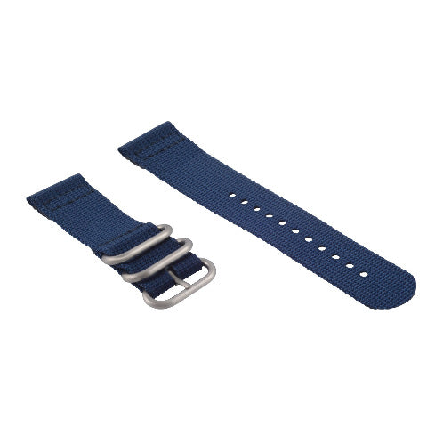 NEW FOR SUUNTO CORE NYLON WATCH DIVER WATCH BAND LUGS ADAPTER SET STEEL RINGS BLUE