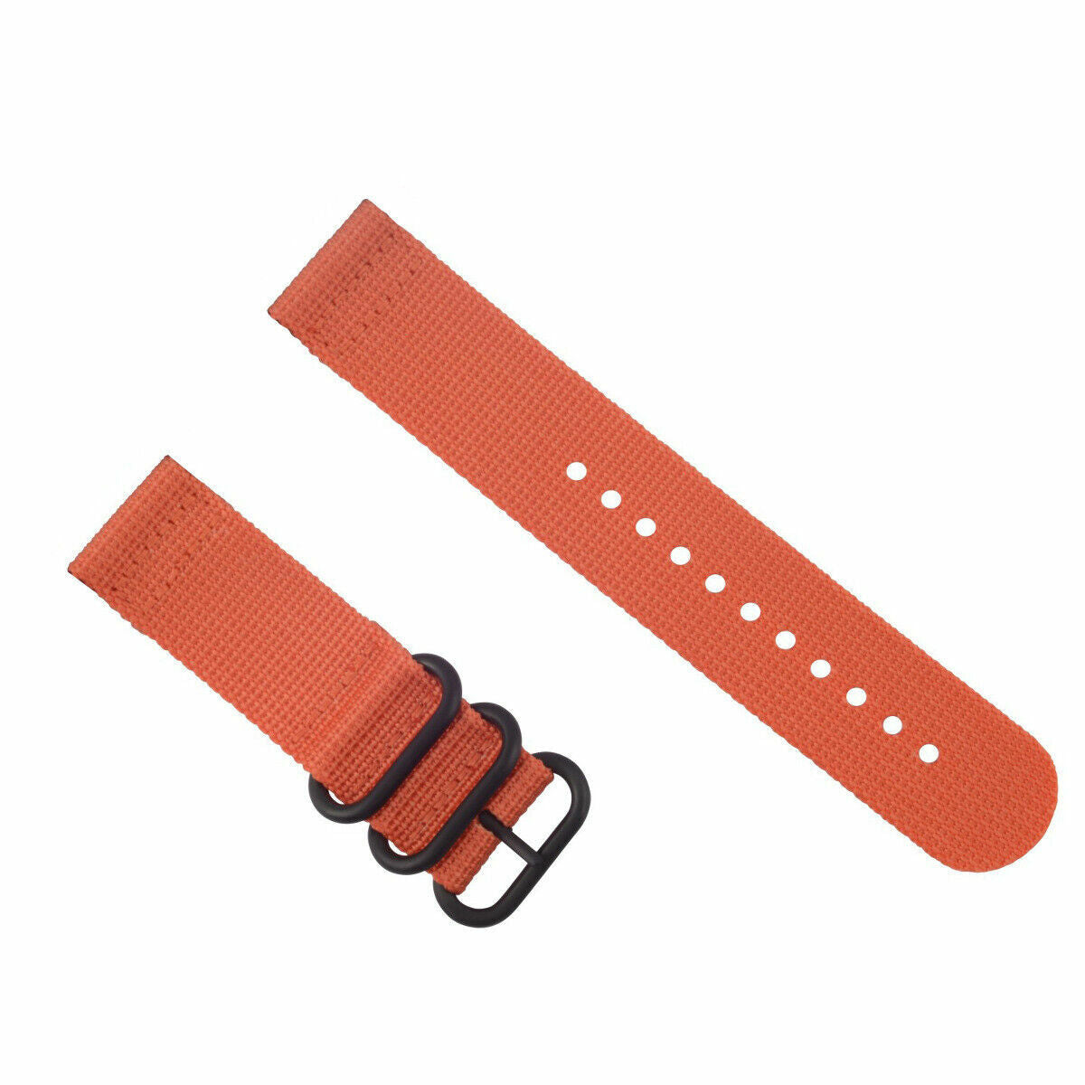 NEW SUUNTO CORE NYLON DIVER WATCH BAND LUGS ADAPTER SET BLACK 3 PVD RINGS ORANGE