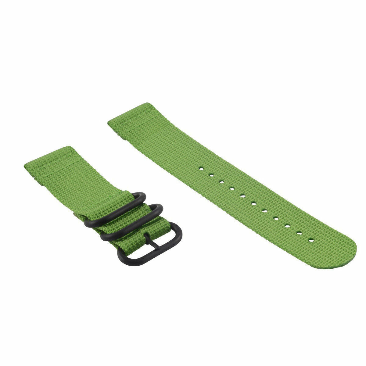 NYLON STRAP FOR SUUNTO CORE DIVER WATCH BAND LUGS ADAPTER SET 3 RING PVD GREEN