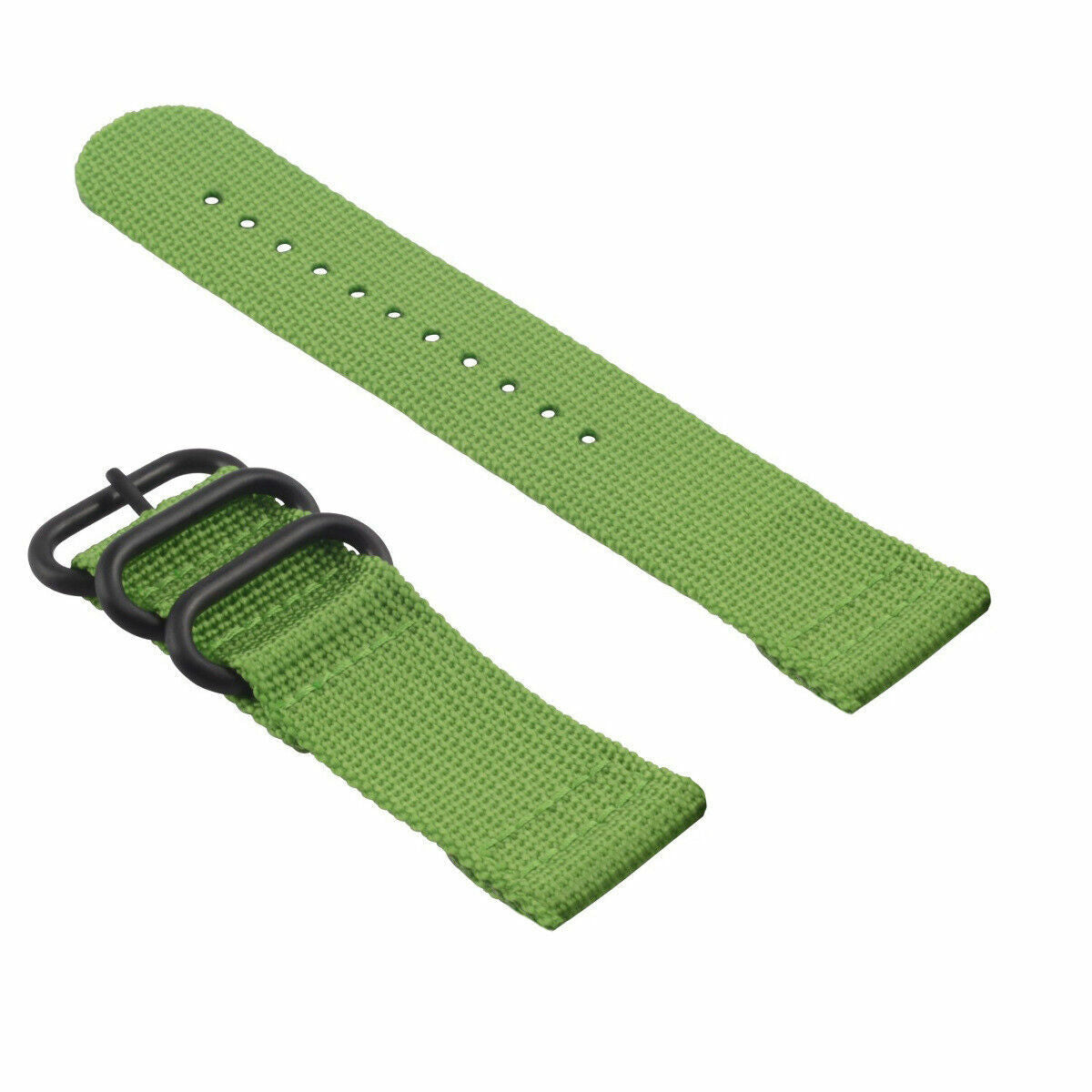 NYLON STRAP FOR SUUNTO CORE DIVER WATCH BAND LUGS ADAPTER SET 3 RING PVD GREEN