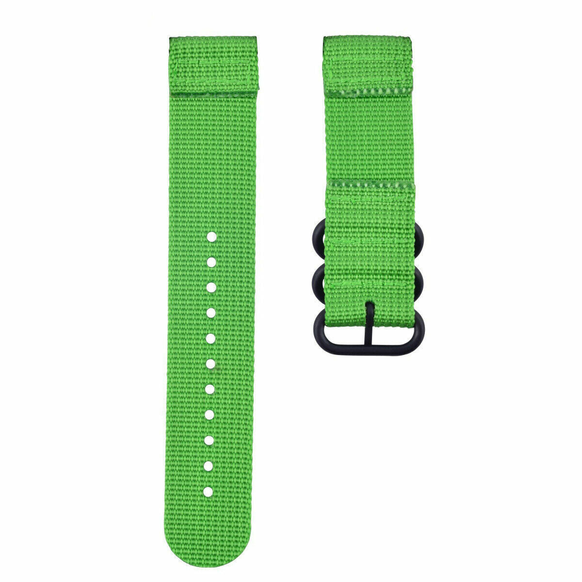 NYLON STRAP FOR SUUNTO CORE DIVER WATCH BAND LUGS ADAPTER SET 3 RING PVD GREEN