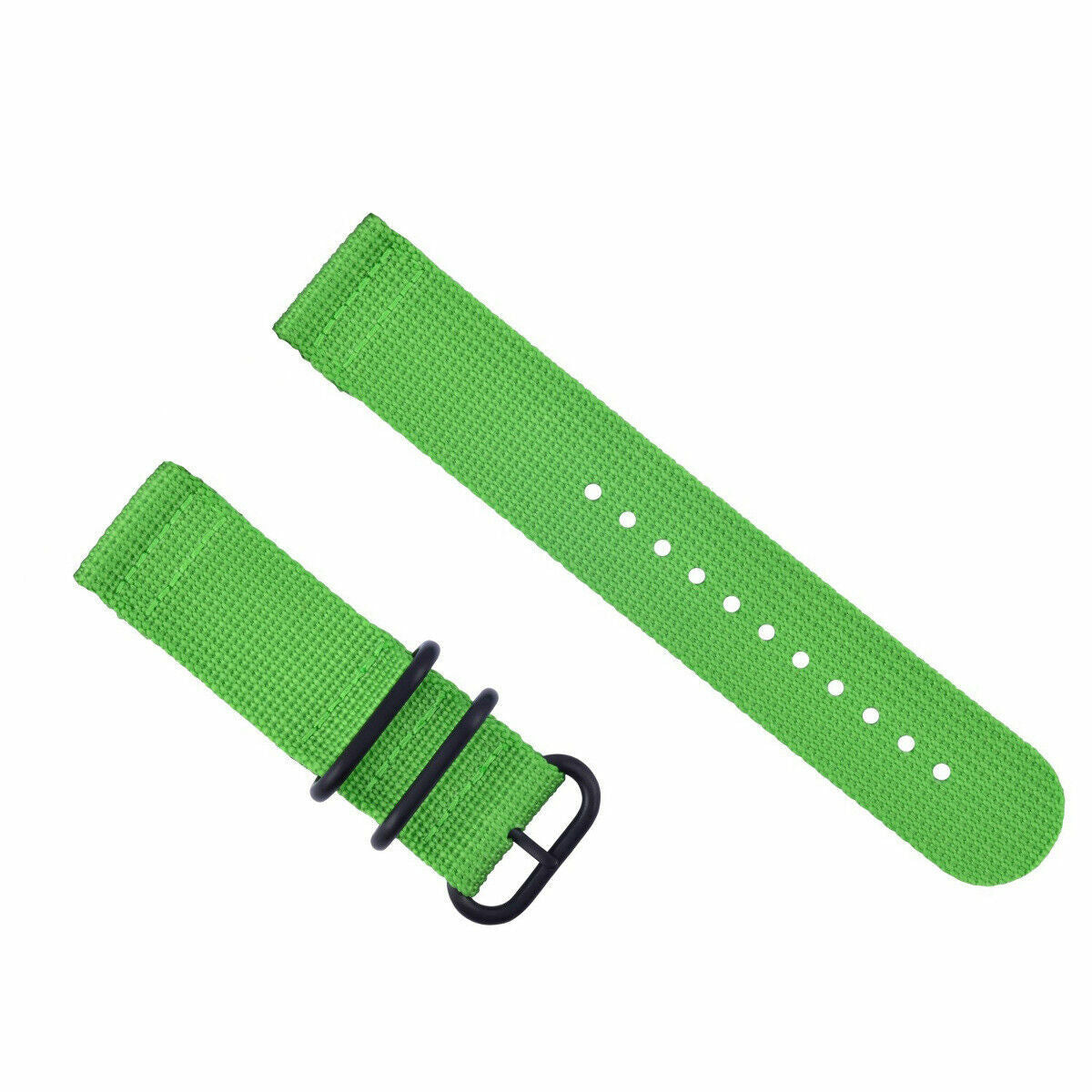 NYLON STRAP FOR SUUNTO CORE DIVER WATCH BAND LUGS ADAPTER SET 3 RING PVD GREEN