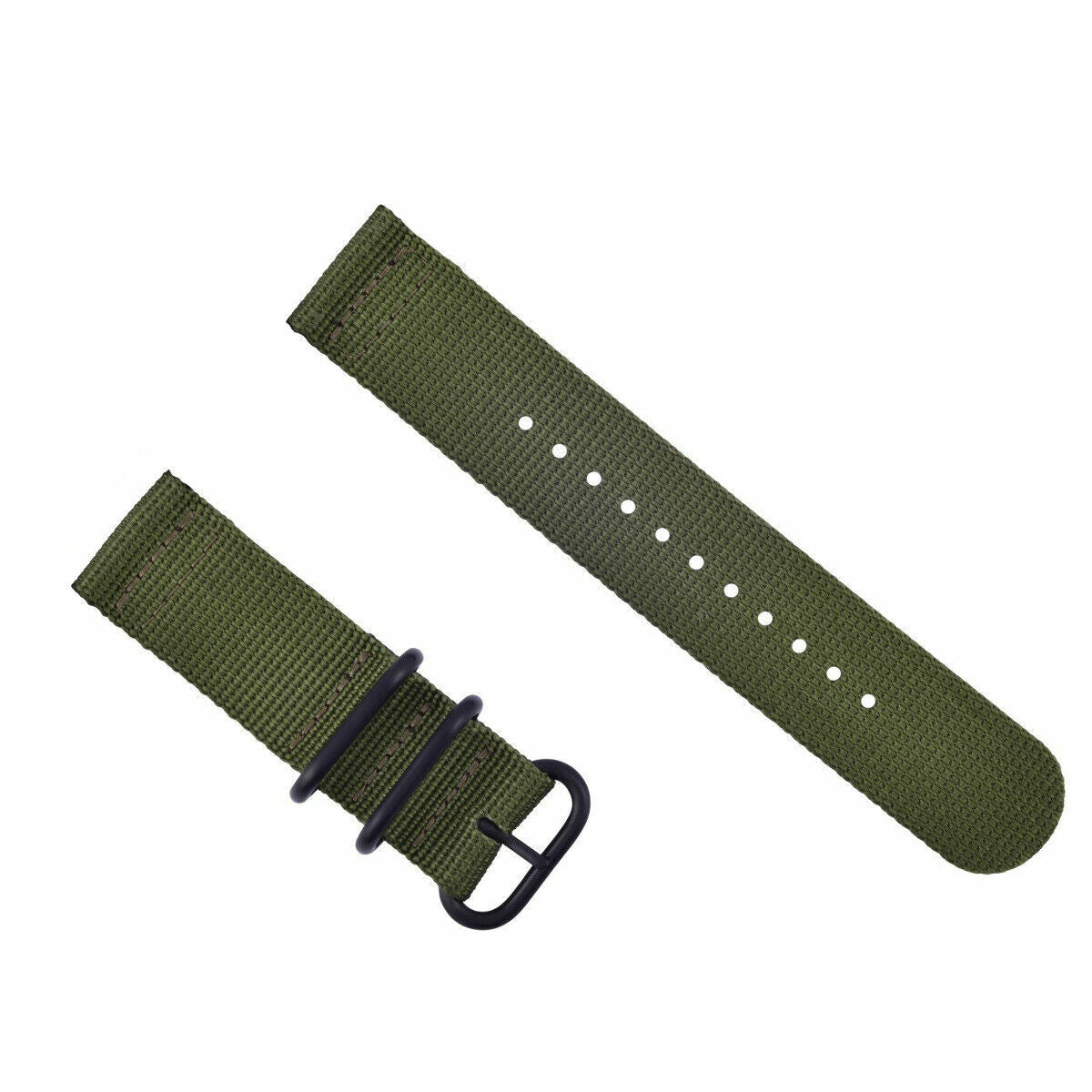 NEW SUUNTO CORE NYLON DIVER WATCH BAND LUGS SET BLACK 3 PVD RINGS ARMY GREEN