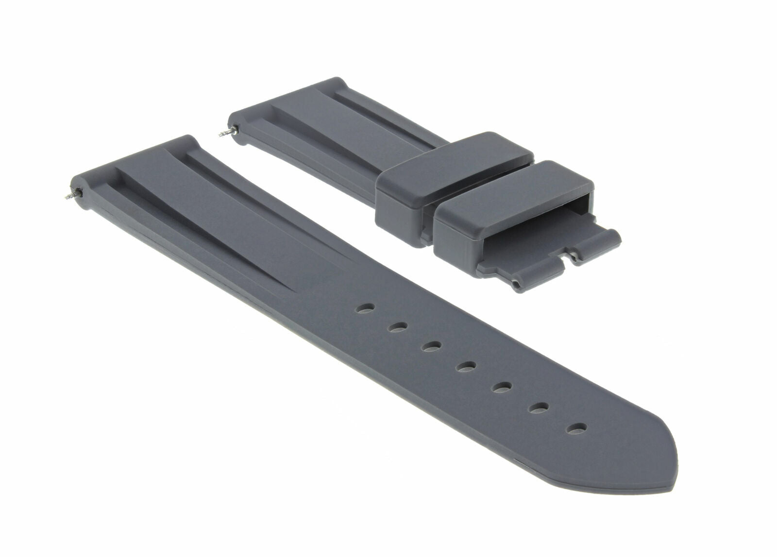22MM RUBBER DIVER STRAP BAND DEPLOYMENT FOR PAM PANERAI MARINA LUMINOR GREY