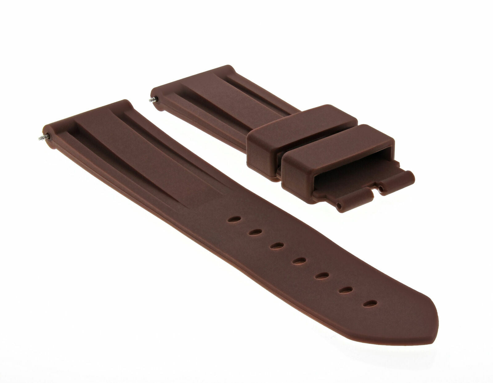 24MM RUBBER DIVER STRAP BAND FOR PANERAI MARINA GMT DEPLOYMENT CLASP BUCKLE