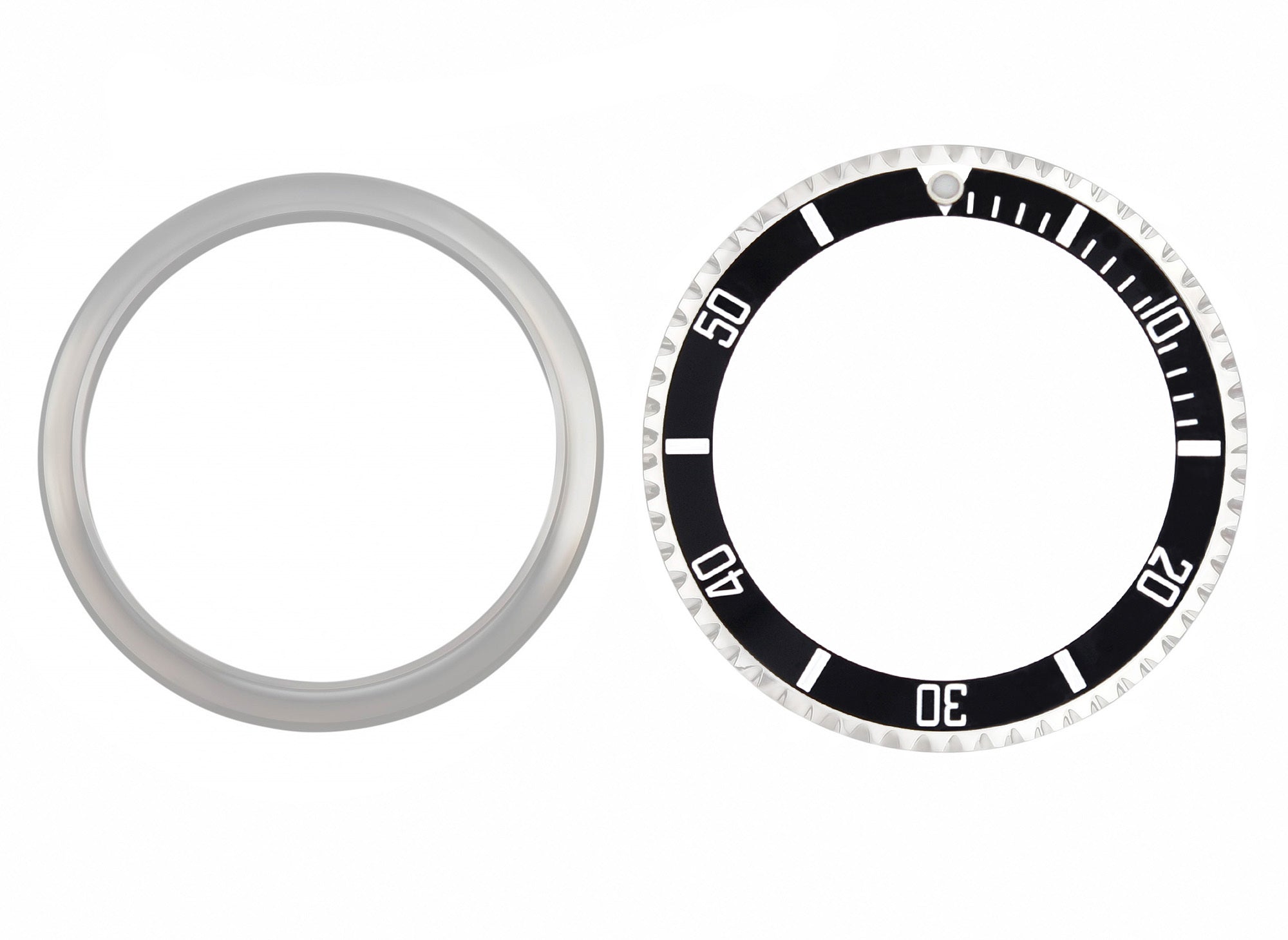 COMPLETE BEZEL FOR VINTAGE ROLEX SEADWELLER 1665 WATCH INSTALLED BLACK