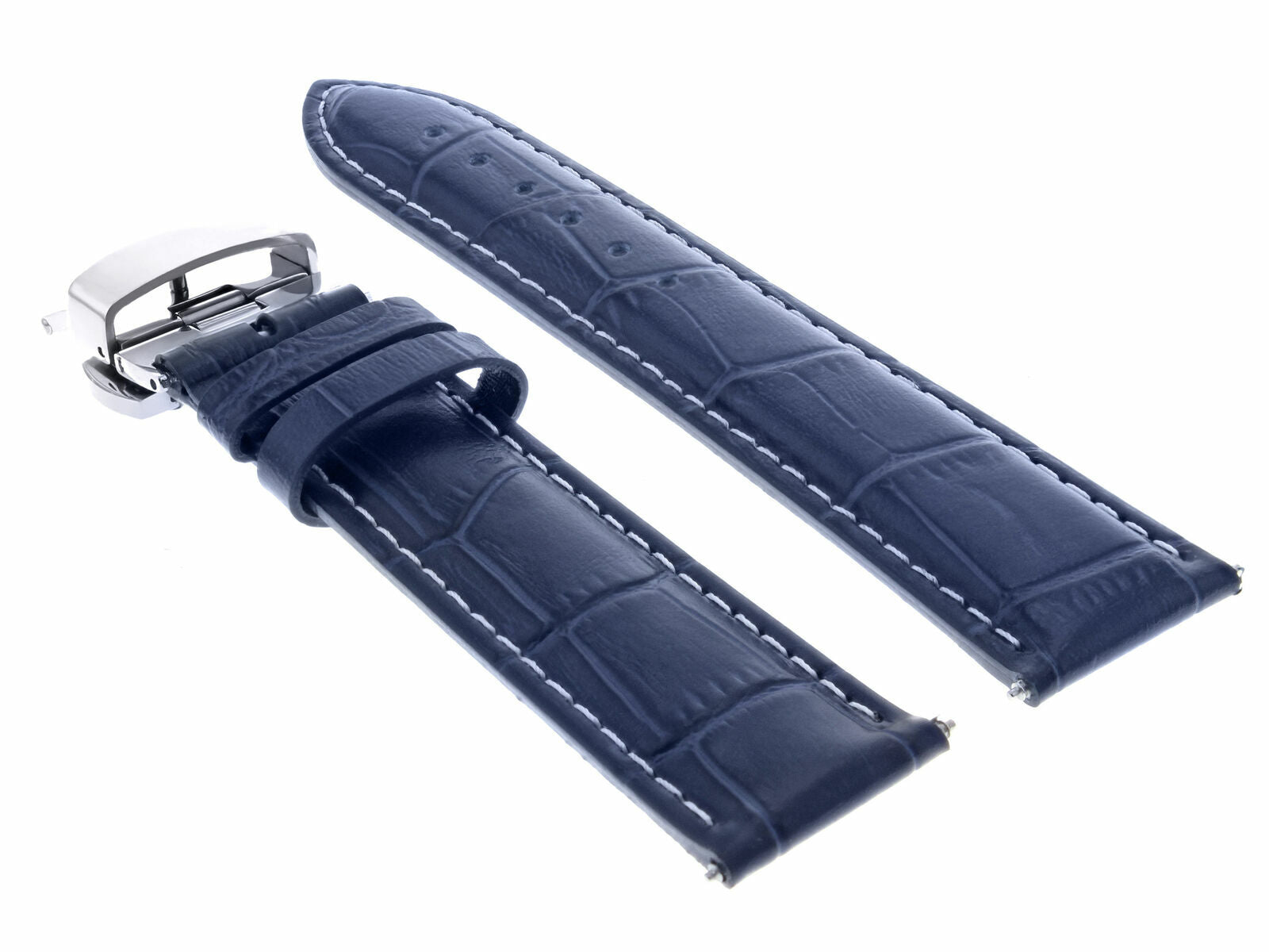 23MM LEATHER WATCH BAND FOR CITIZEN ECODRIVE BLUE ANGEL AT8020-03L WATCH BLUE WS