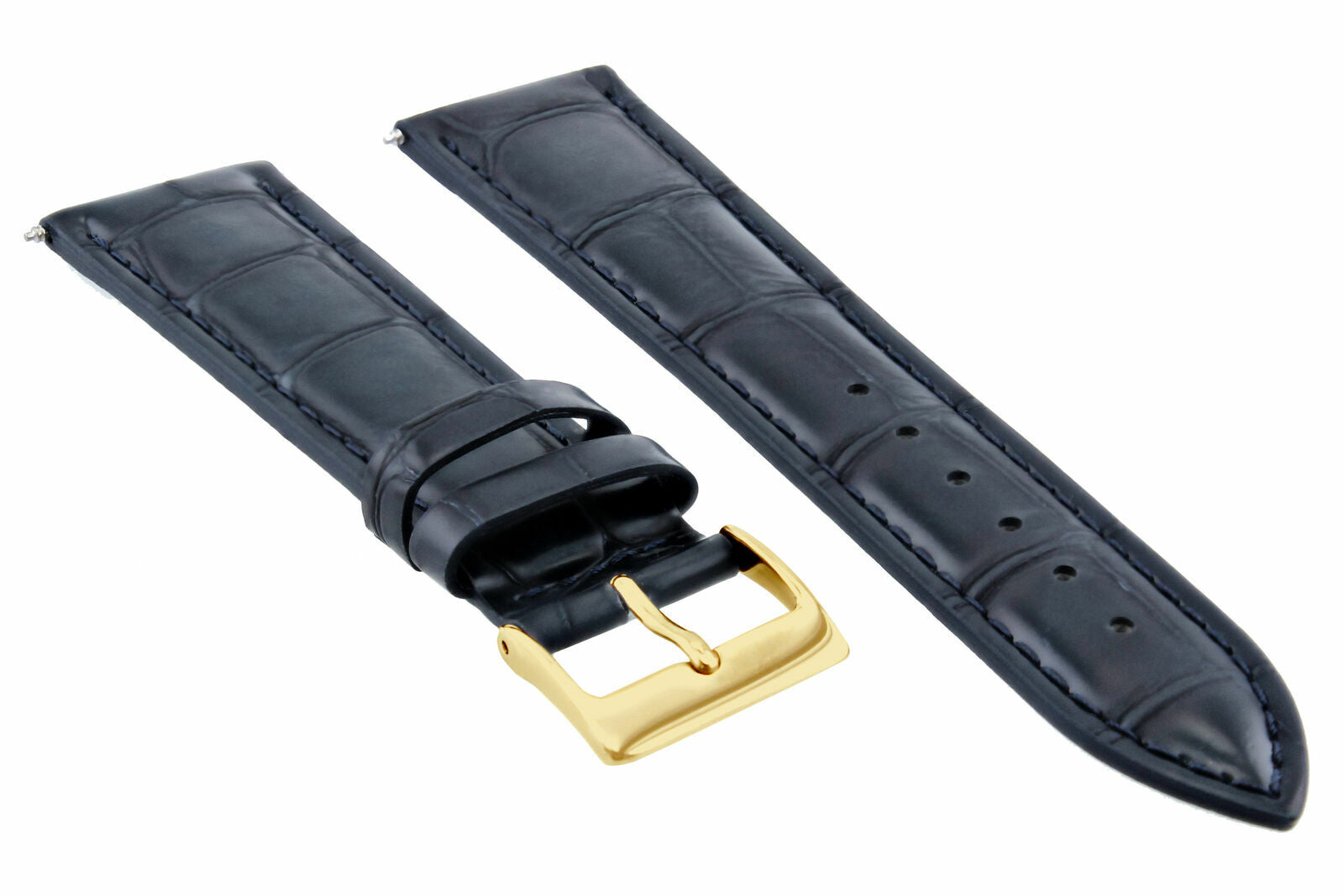 18MM LEATHER WATCH BAND STRAP BUCKLE FOR LONGINES WATCH GOLD BUCKLE