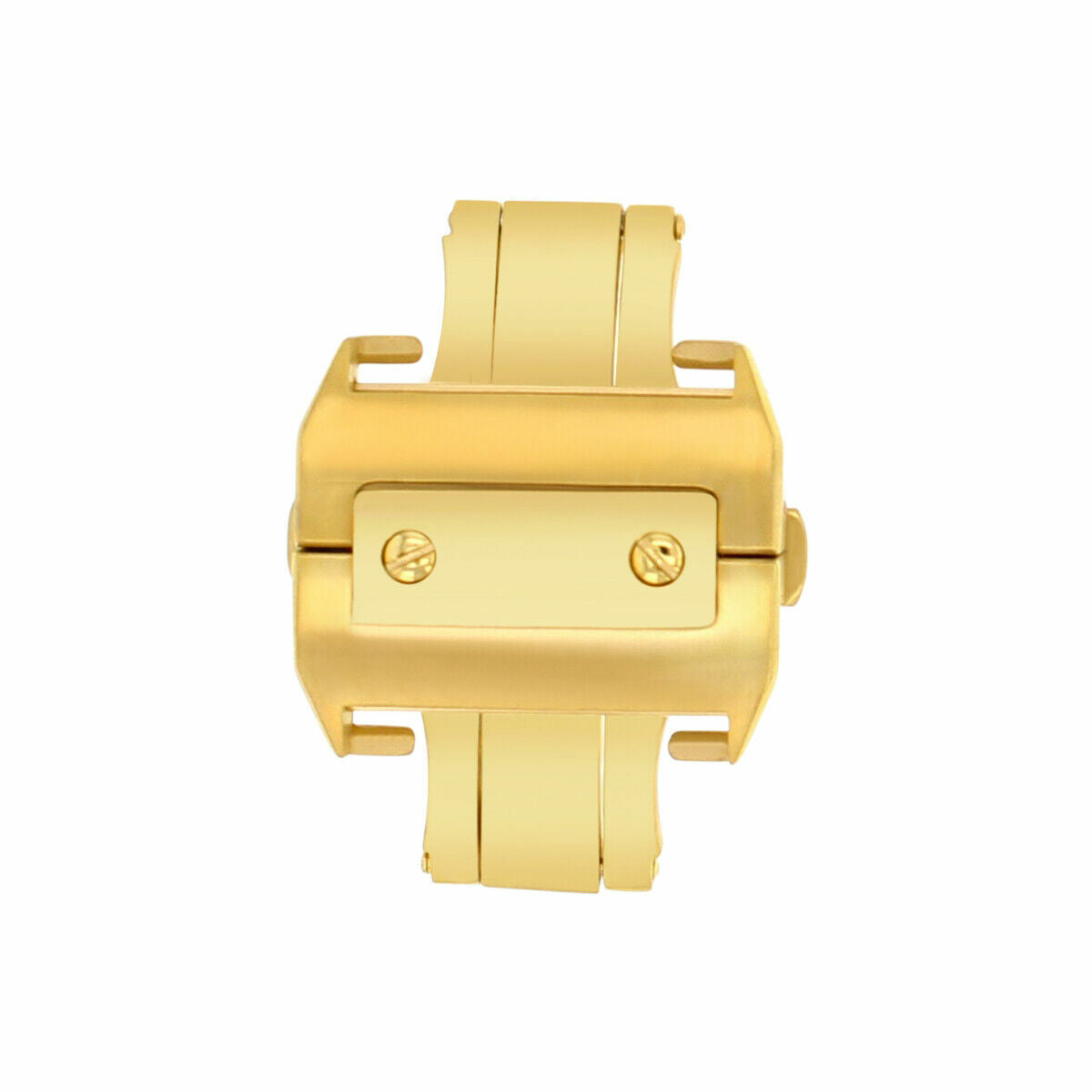 21MM DEPLOYMENT BUCKLE CLASP FOR CARTIER SANTOS 100XL CHRONO BAND STRAP GOLD