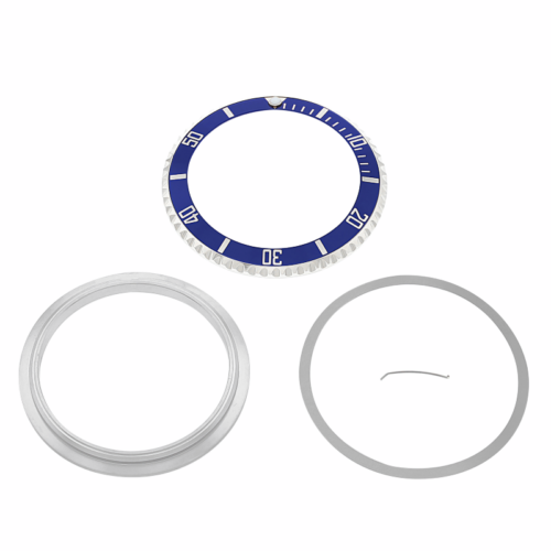 BEZEL + INSERT + RETAINING FOR ROLEX SUBMARINER 16800 16610 16613 16618 BLUE