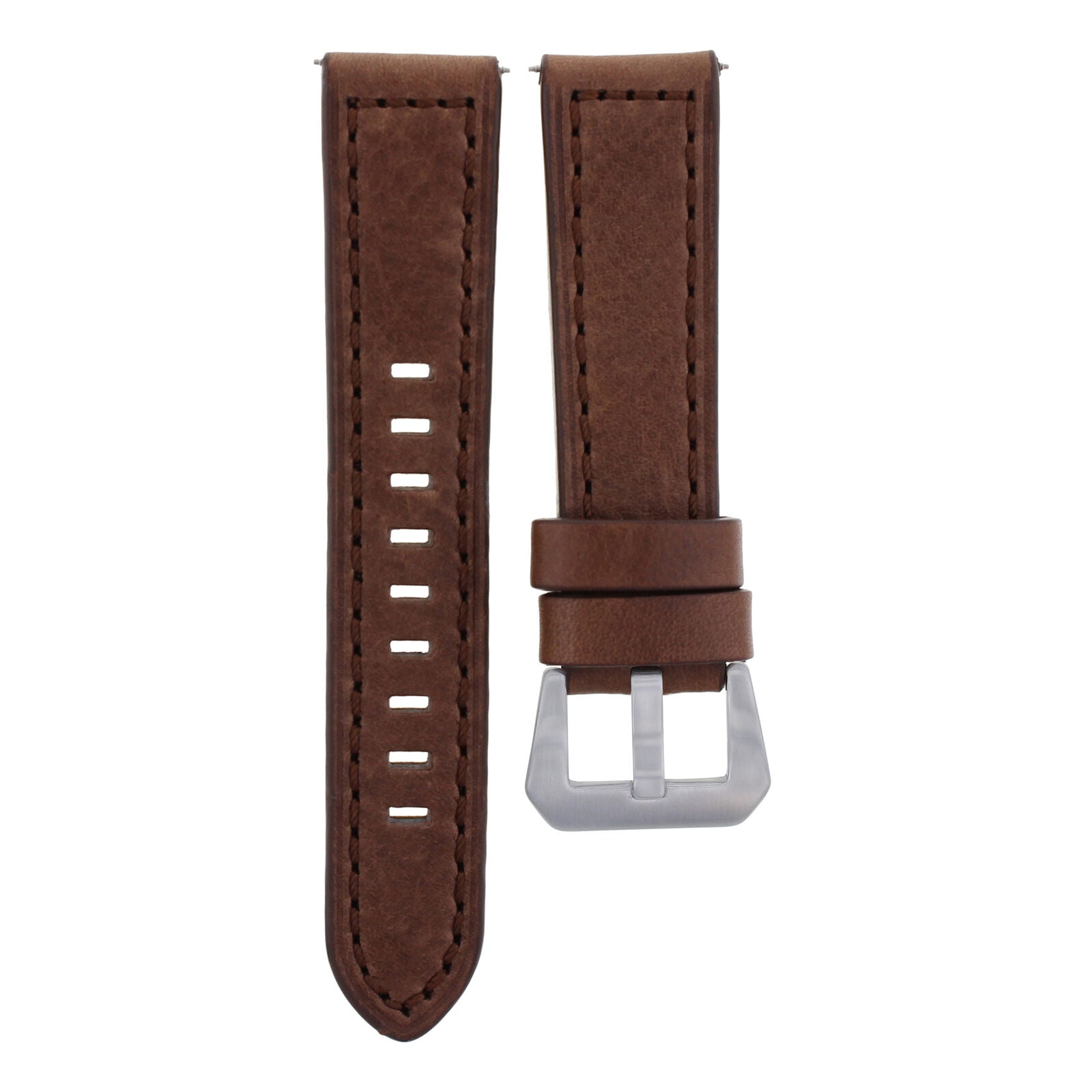 22MM LEATHER WATCH BAND STRAP FOR BREITLING WATCH NAVITIMER PILOT  DARK BROWN