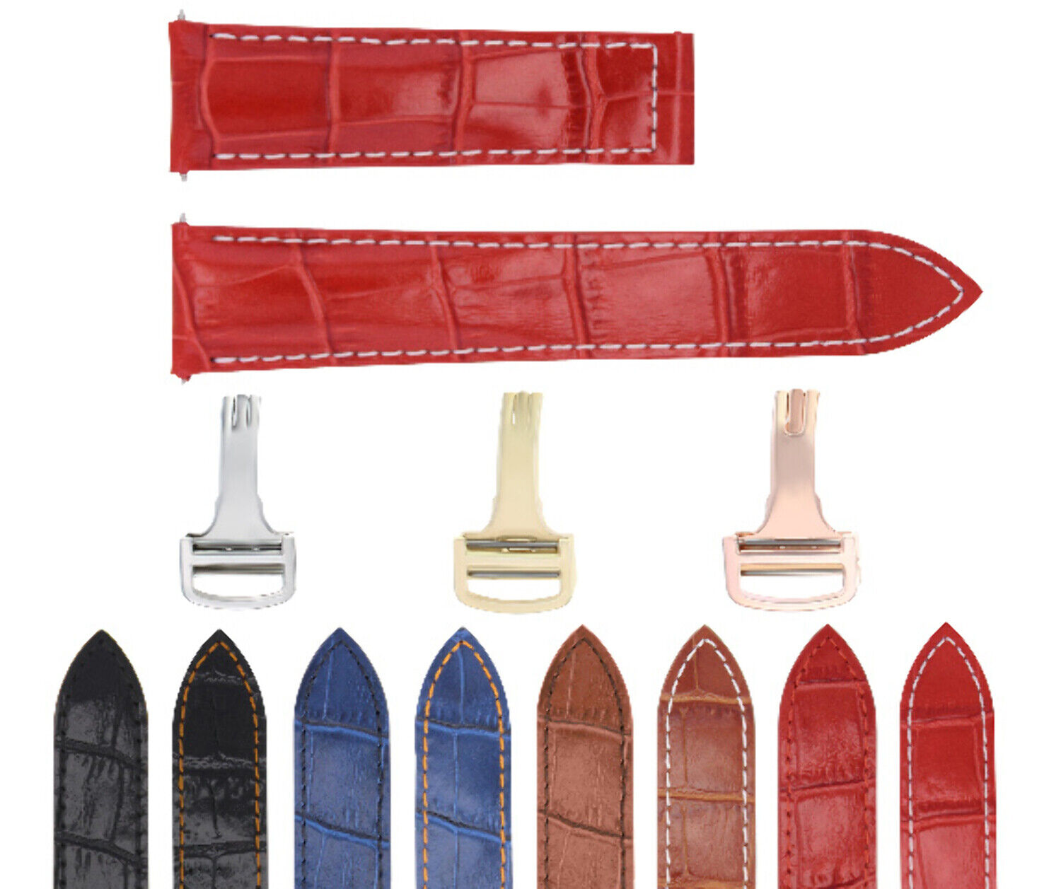 20MM REPLACEMENT LEATHER WATCH BAND STRAP FOR CARTIER TANK FRANCAISE WITH BUCKLE