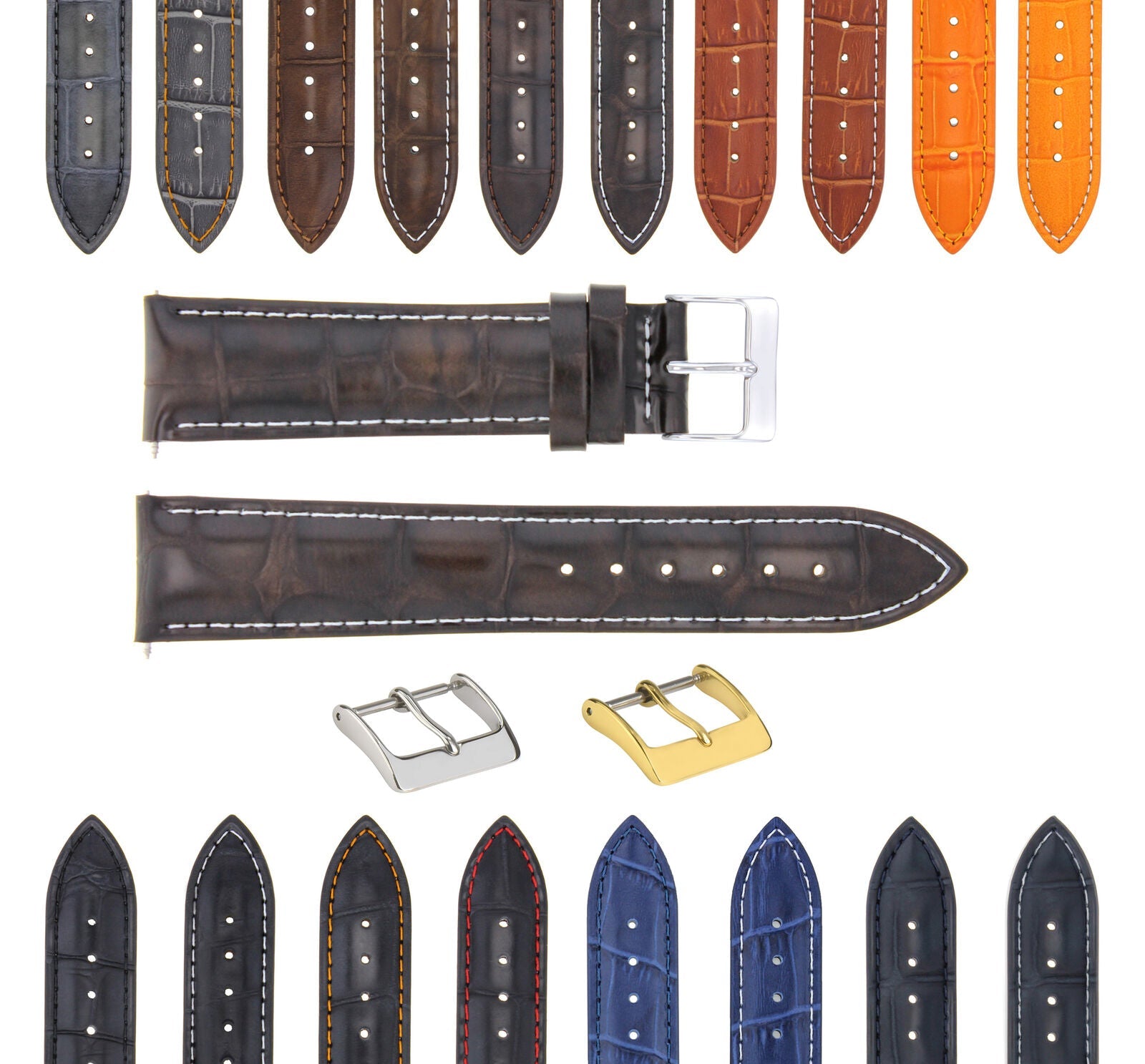 LEATHER WATCH BAND STRAP BAND FOR TISSOT PRS200 CHRONOGRAPH WATCH - 20MM