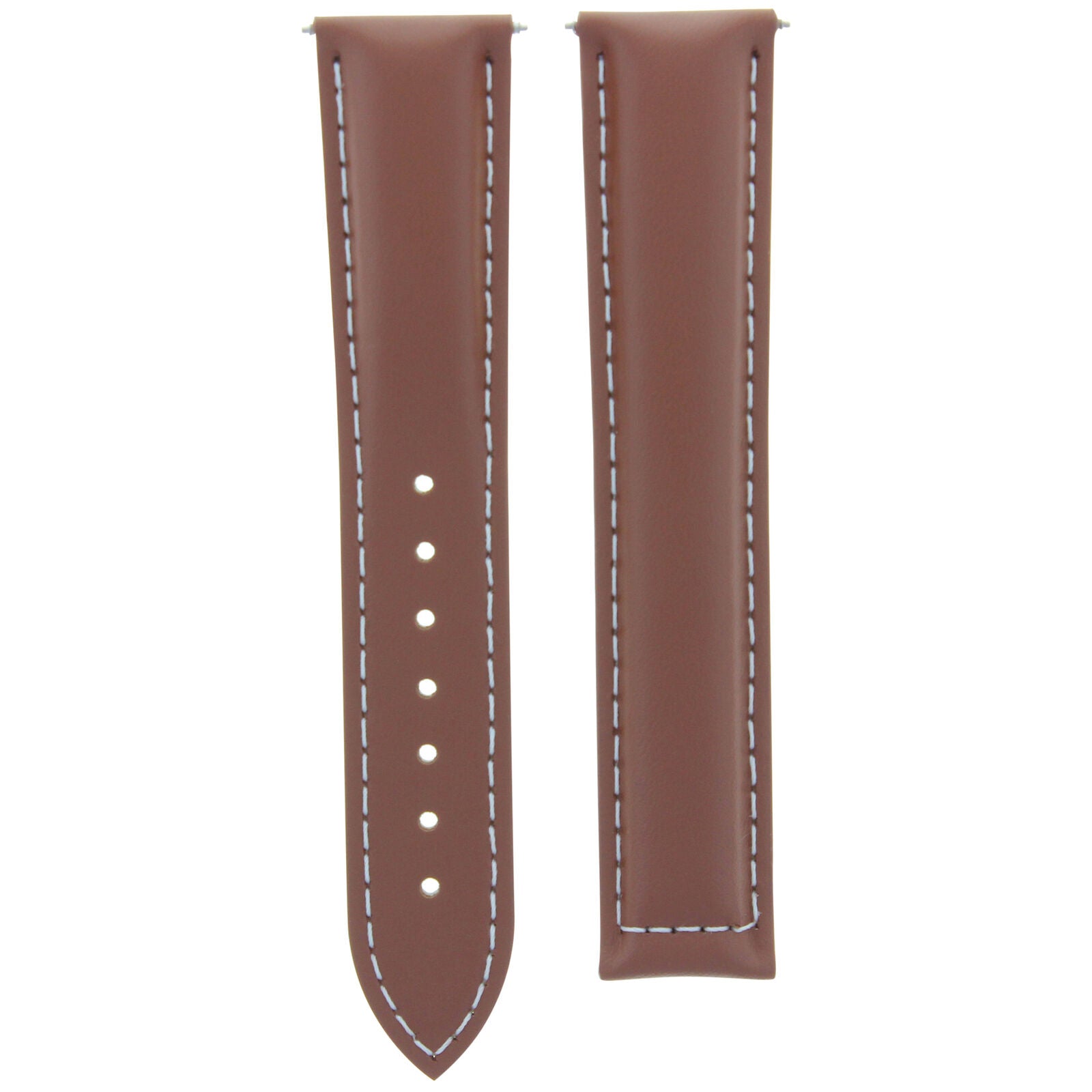 LEATHER WATCH BAND STRAP DEPLOYMENT BUCKLE  FOR ANY BRAND WATCH - 24MM