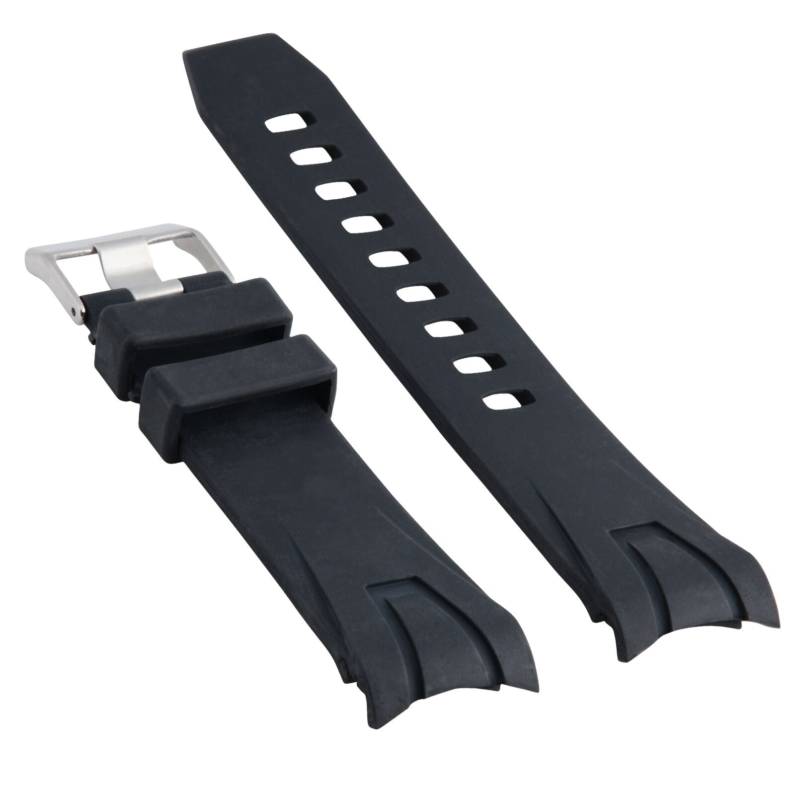 22MM RUBBER STRAP BAND FOR OMEGA SEAMASTER 45.5MM PLANET OCEAN SPRING BAR REMOVE
