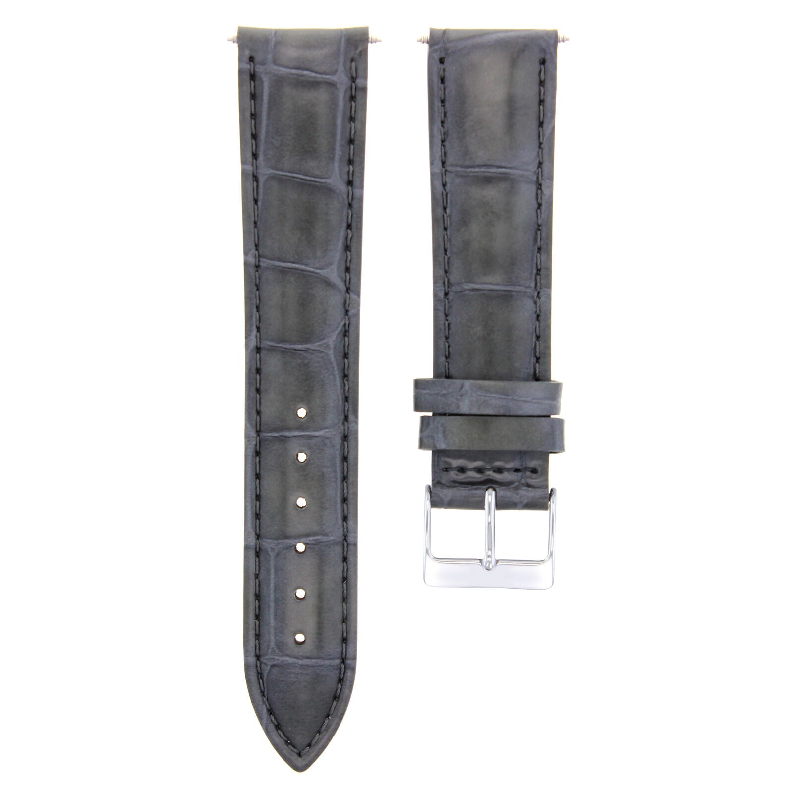 GENUINE CROCO LEATHER WATCH BAND STRAP FOR EMPORIO ARMANI - 24MM