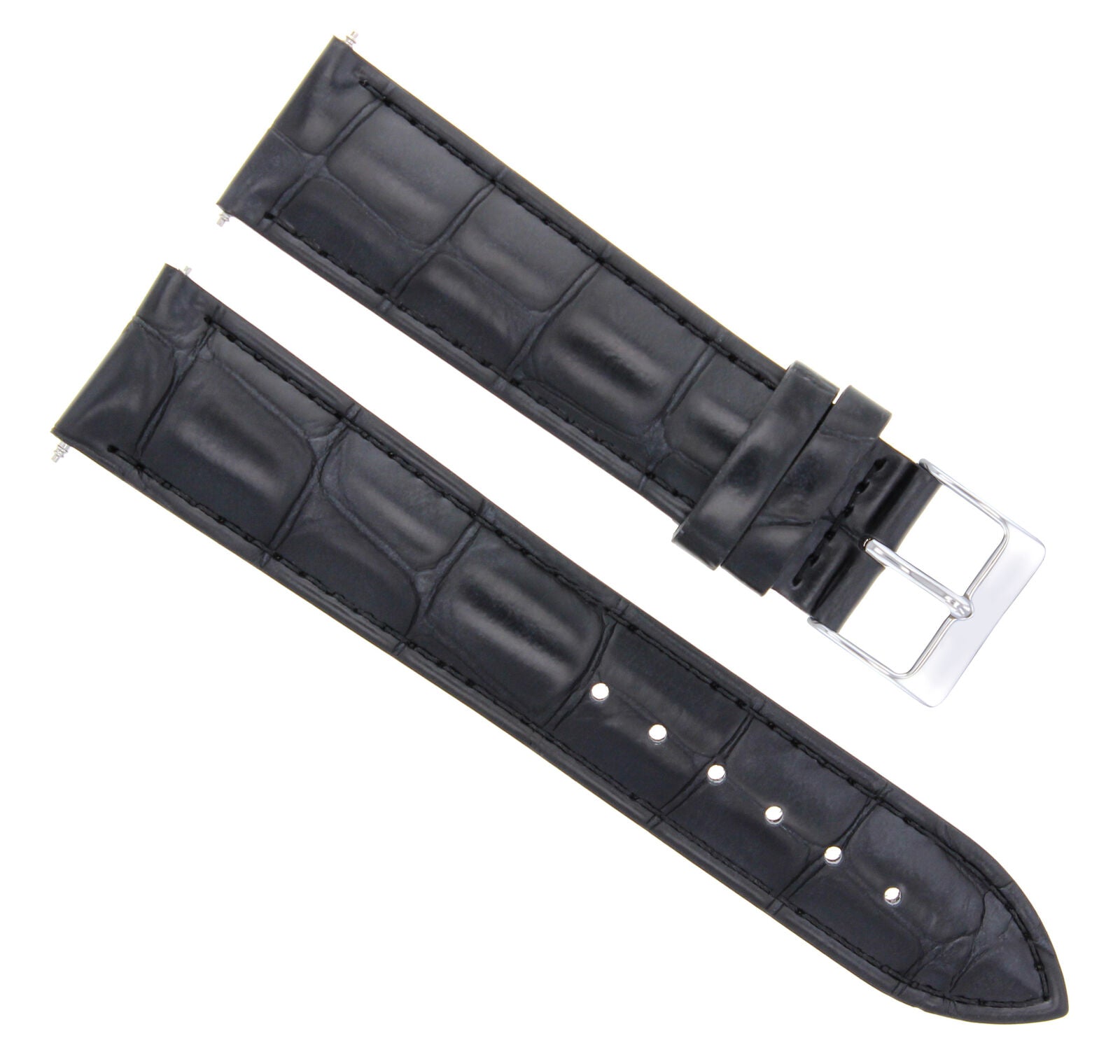 20MM GENUINE LEATHER WATCH STRAP BAND FOR RAYMOND WEIL TANGO 5590 BLACK