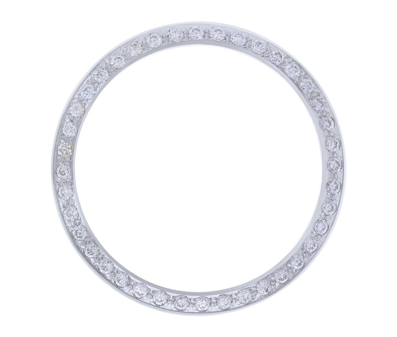 CREATED DIAMOND BEZEL FOR 34MM ROLEX DATE 1500,1501,1505 15000,15037,15200 WHITE