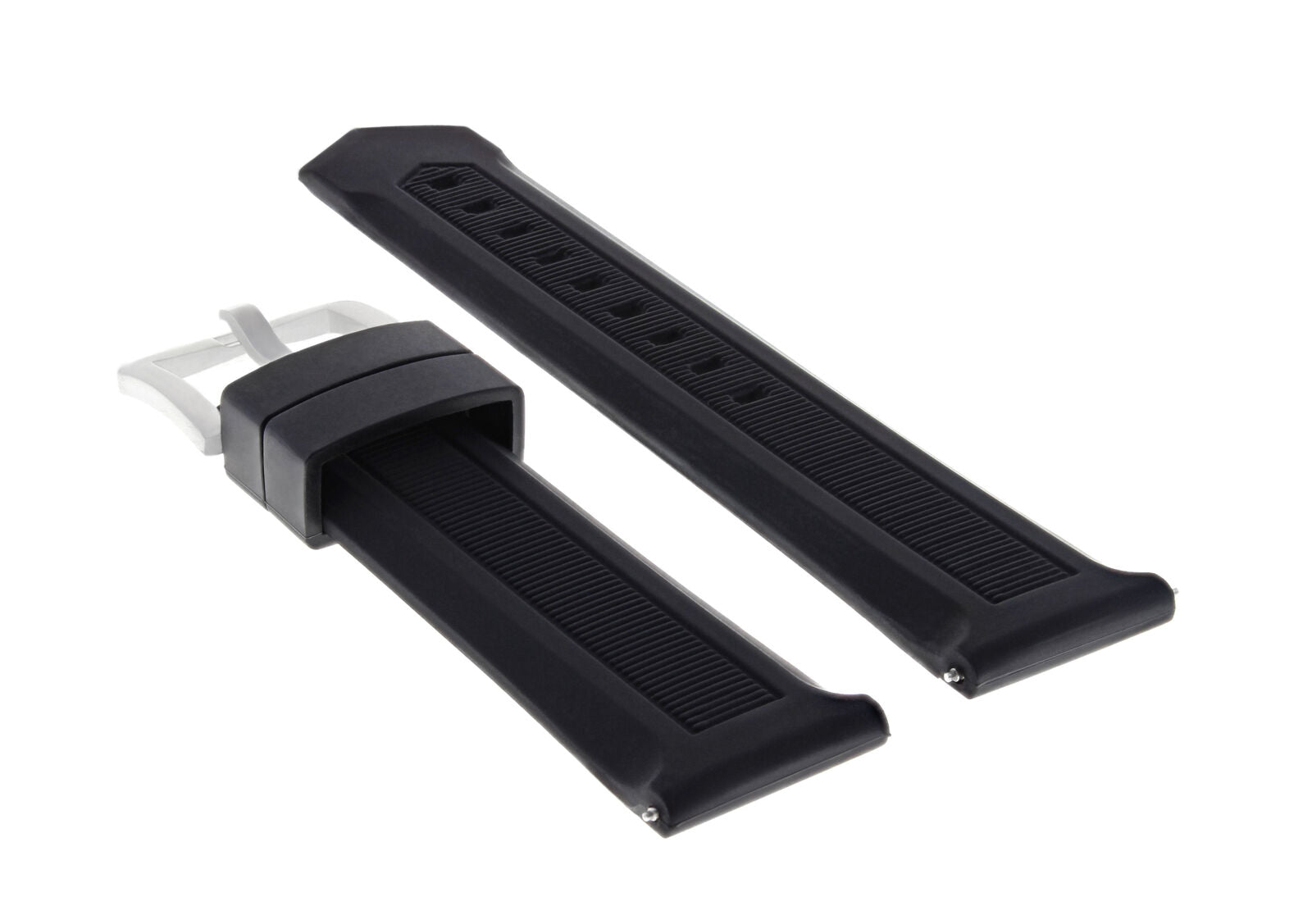 20MM RUBBER BAND STRAP FOR TAG HEUER PROFESSIONAL 1500 , WAH1110.BA0858 BLACK