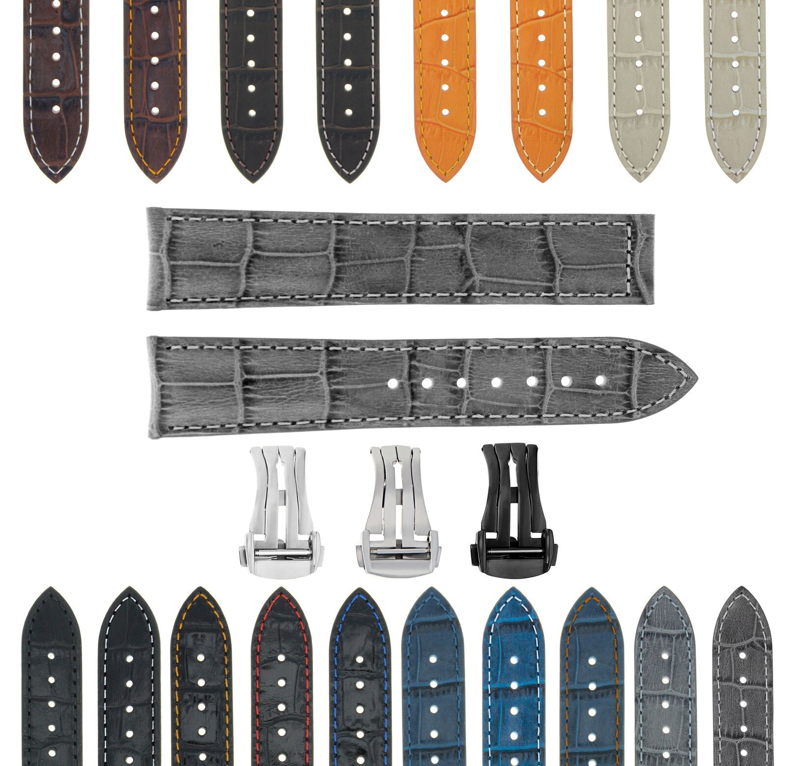 GENUINE LEATHER WATCH BAND STRAP FOR BULOVA WATCH - 22MM