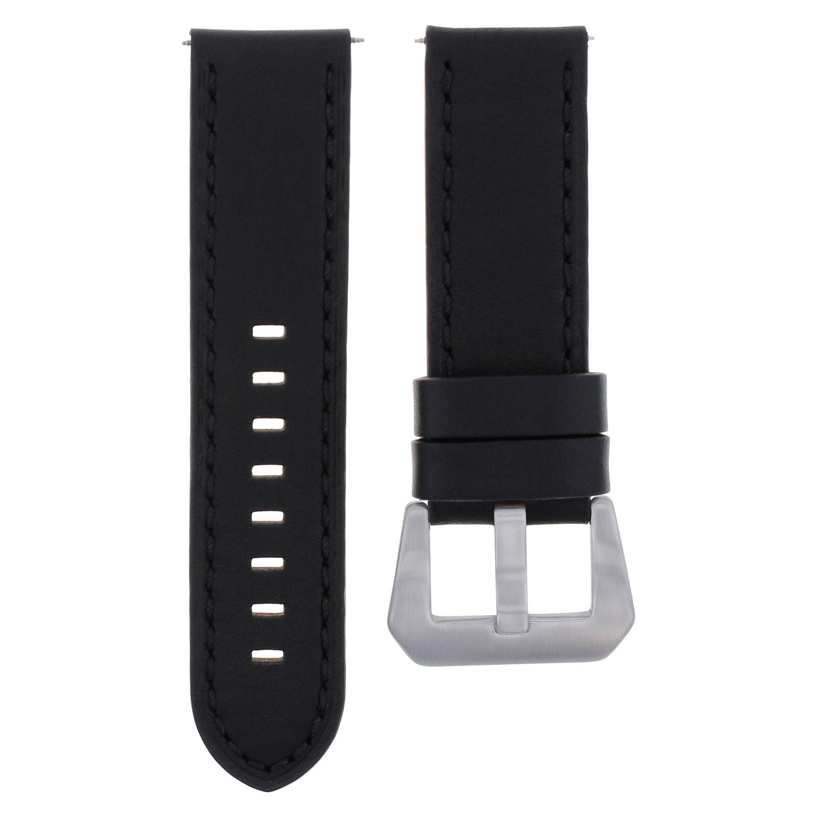 22MM COW LEATHER WATCH BAND STRAP FOR ANONIMO WATCH TOP QUALITY BLACK