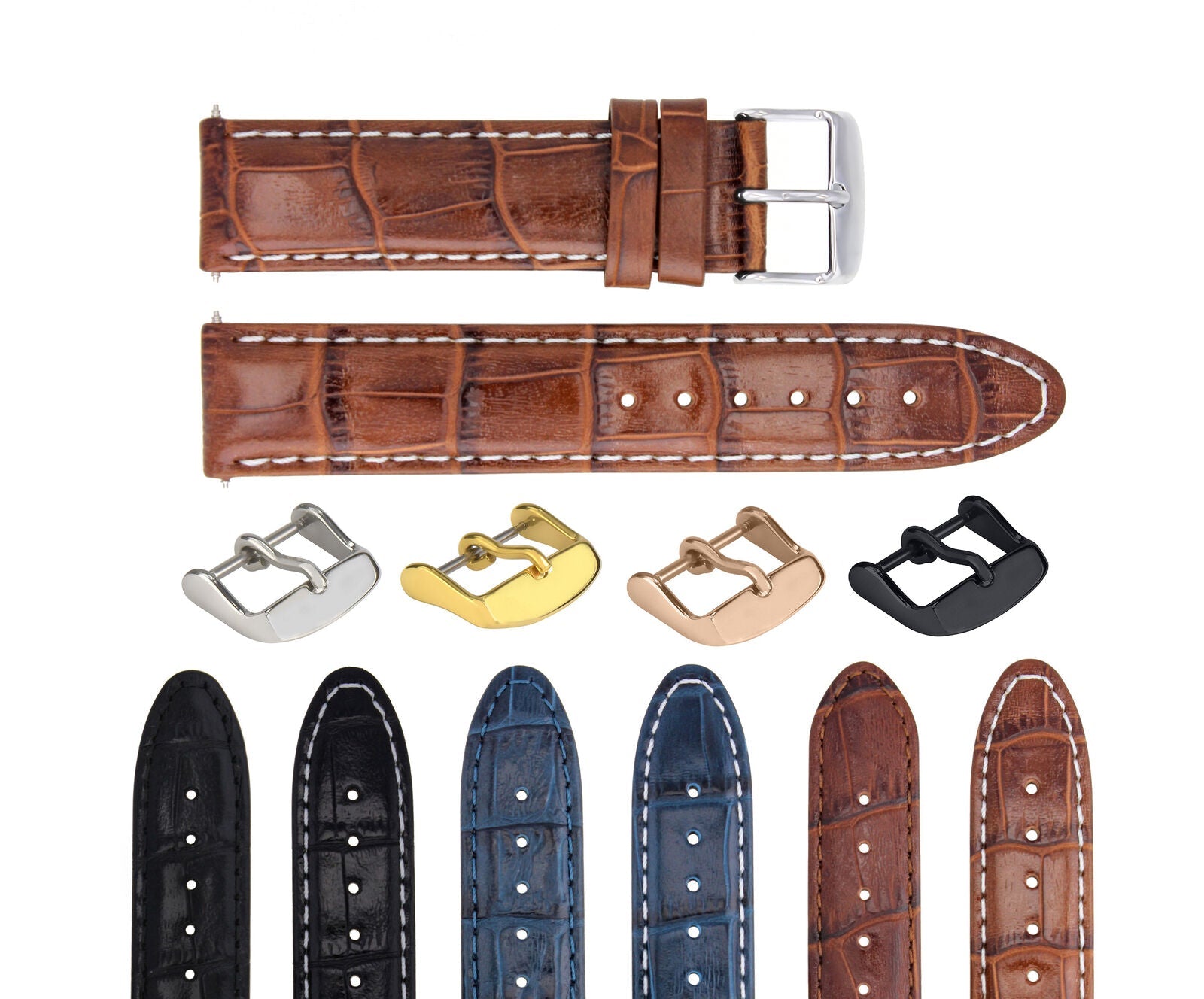 GENUINE LEATHER WATCH BAND STRAP FOR TUDOR WATCH - 18 MM