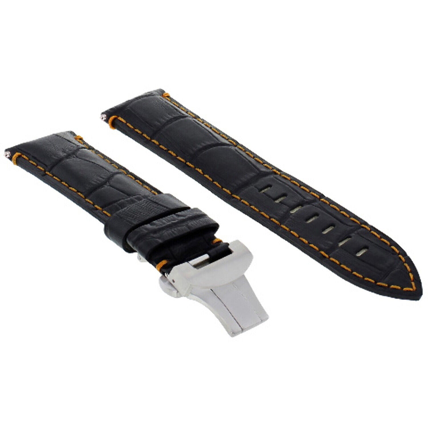 22-24MM LEATHER WATCH BAND STRAP FOR BREITLING NAVITIMER, BENTLEY PILOT WATCH