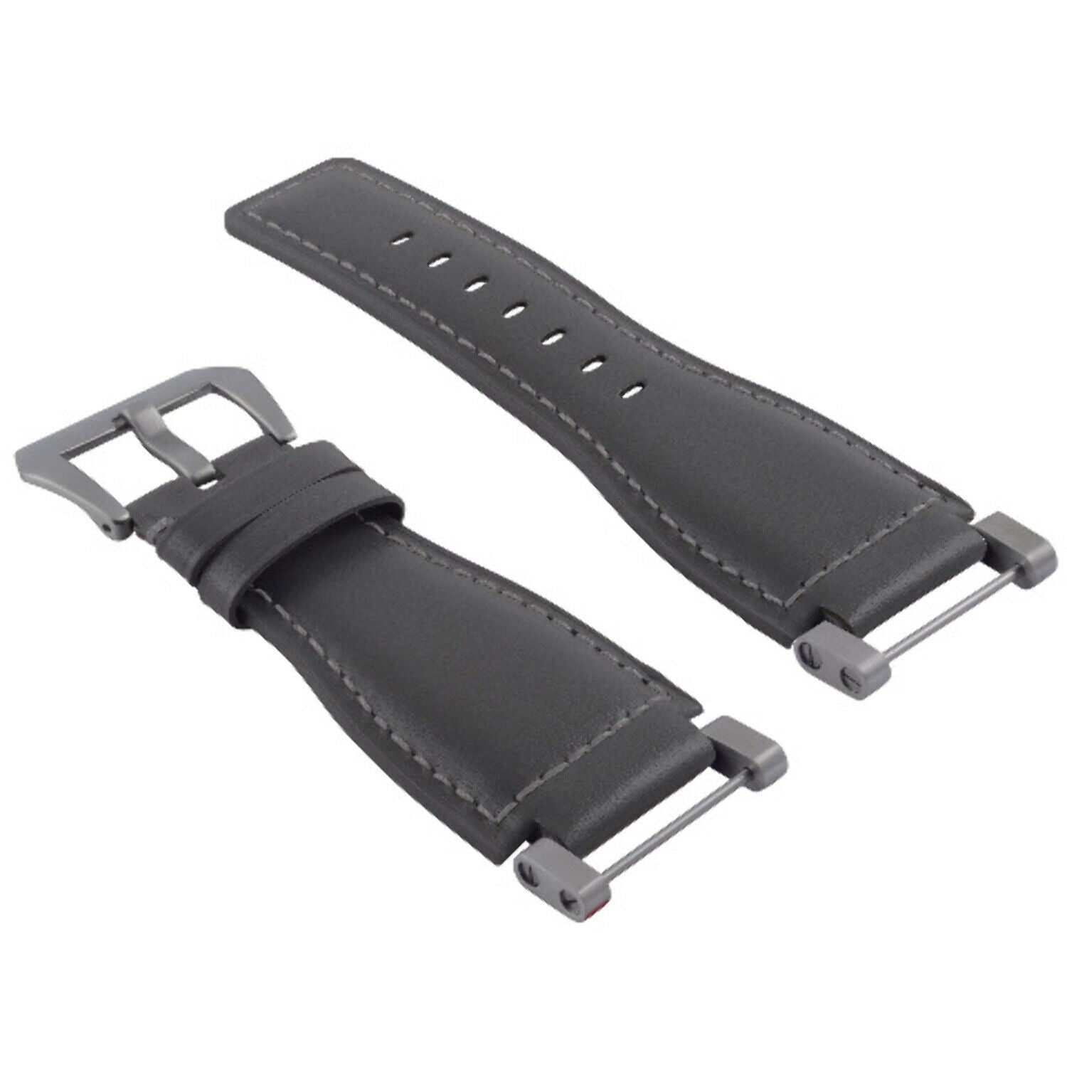 24MM SUUNTO CORE REPLACEMENT SMOOTH LEATHER WATCH BAND STRAP + STAINLESS ADAPTER