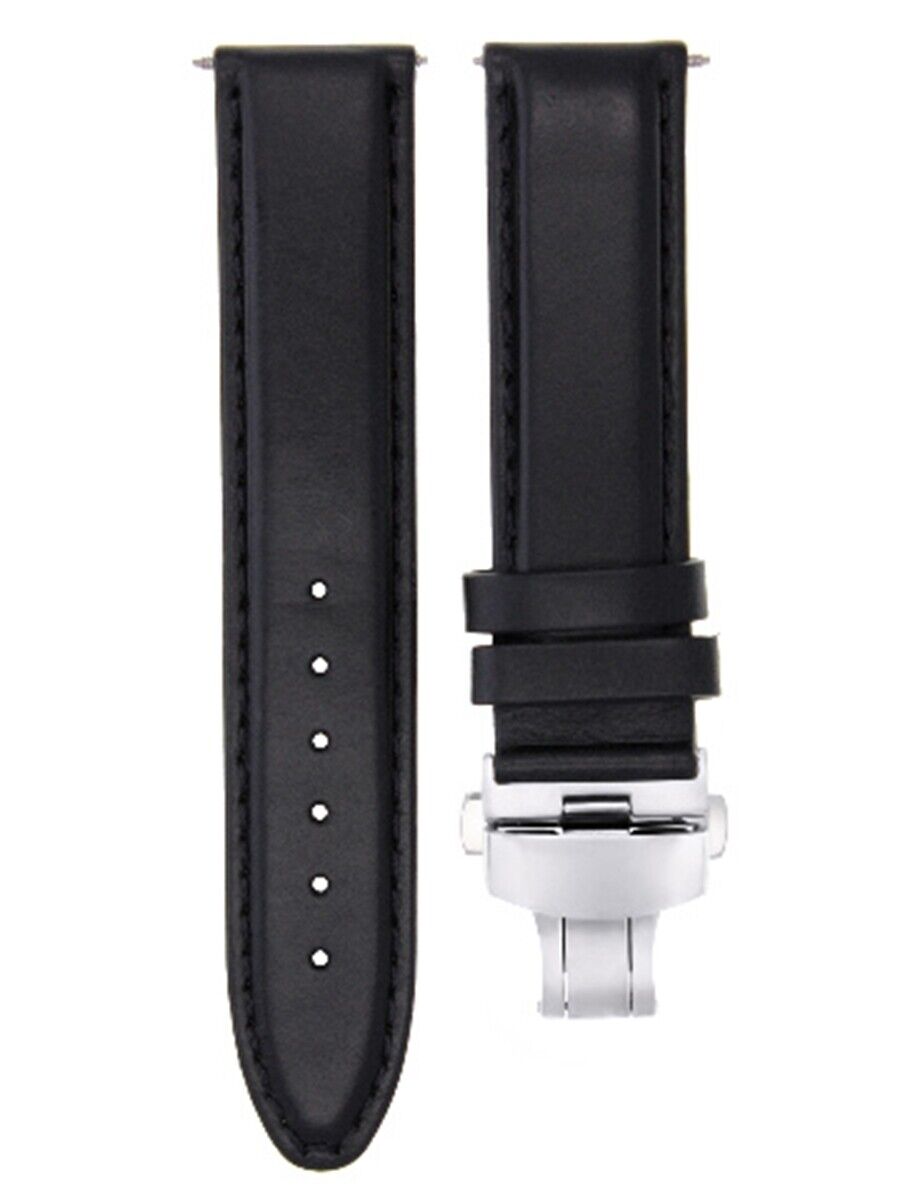 LEATHER BAND STRAP SMOOTH FOR IWC PILOT PORTUGUESE - 19MM