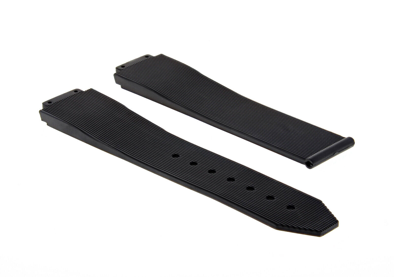 25MM RUBBER WATCH STRAP BAND FOR HUBLOT H BIG BANG DEPLOYMENT CLASP WATCH  BLACK