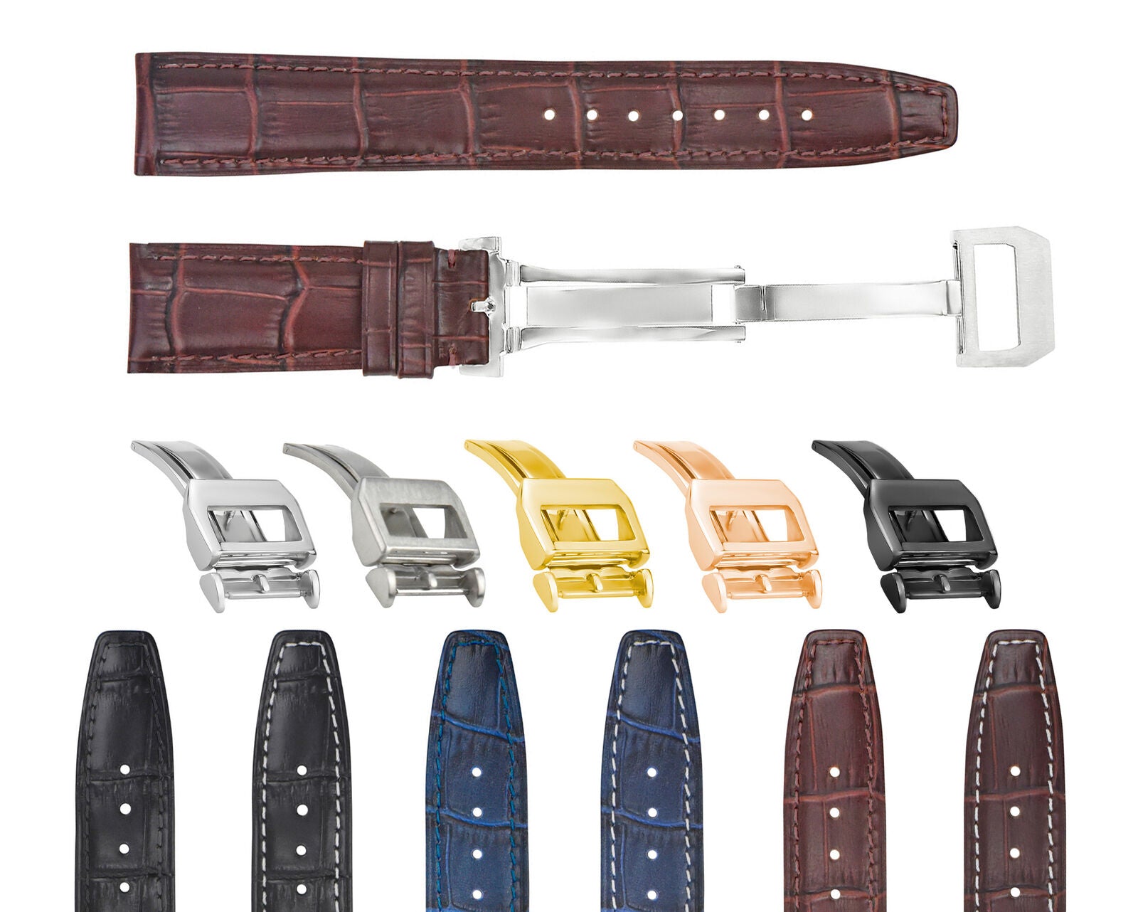 20-22MM REPLACEMENT LEATHER WATCH BAND STRAP FOR IWC PILOT PORTUGUESE TOP GUN