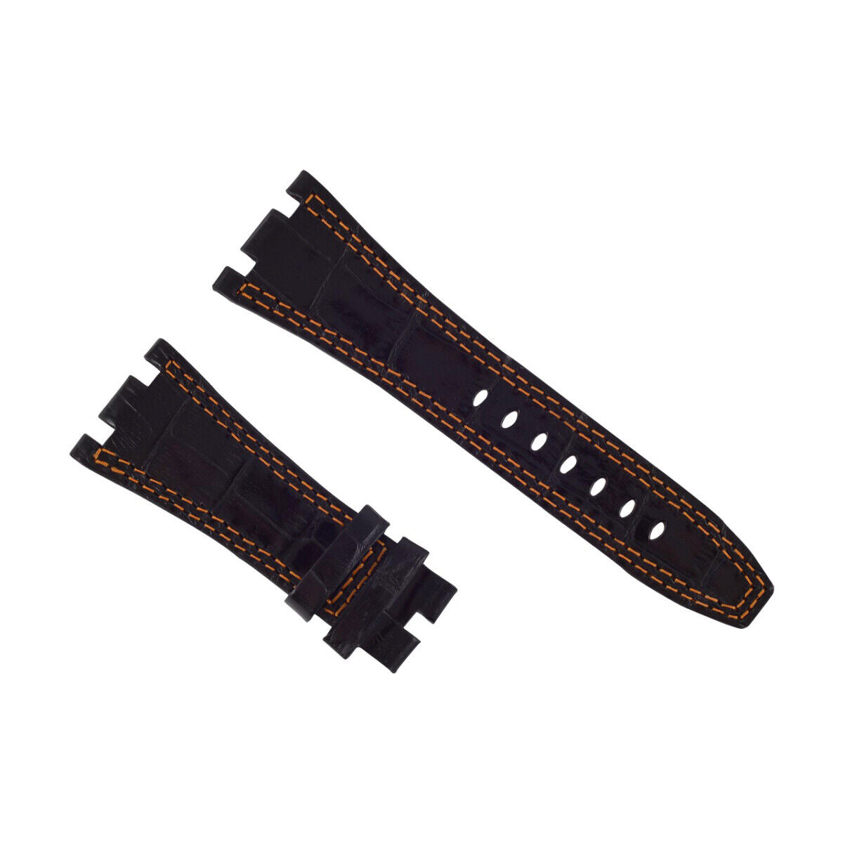 28MM LEATHER BAND STRAP FOR 42MM  AUDEMARS PIGUET ROYAL OAK OFFSHORE BLACK OS