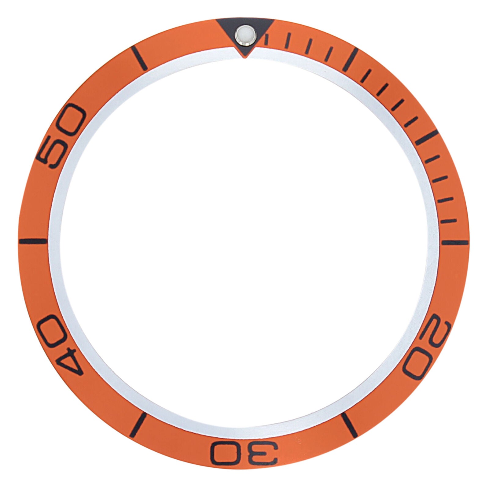 REPLACEMENT BEZEL INSERT ORANGE FOR WATCH 38.10MM X 30.60MM BEVEL