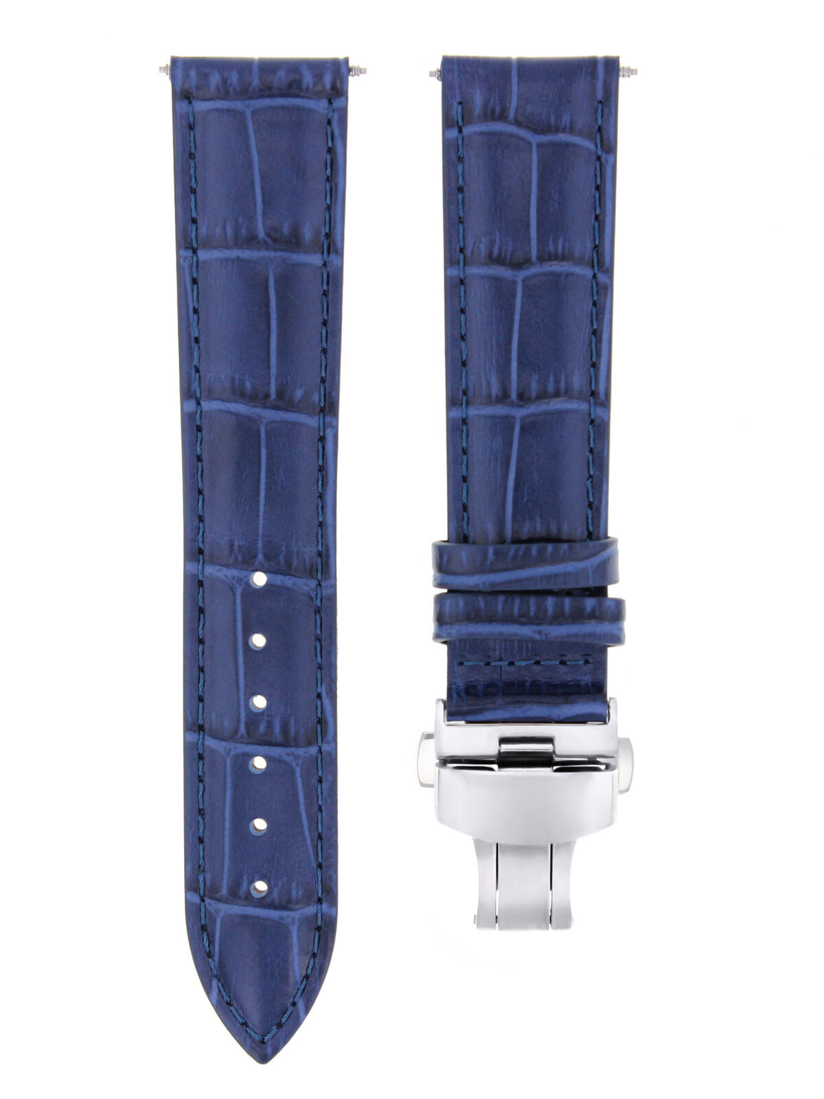 LEATHER STRAP BAND DEPLOY CLASP FOR FRANCK MULLER 2B - 24MM