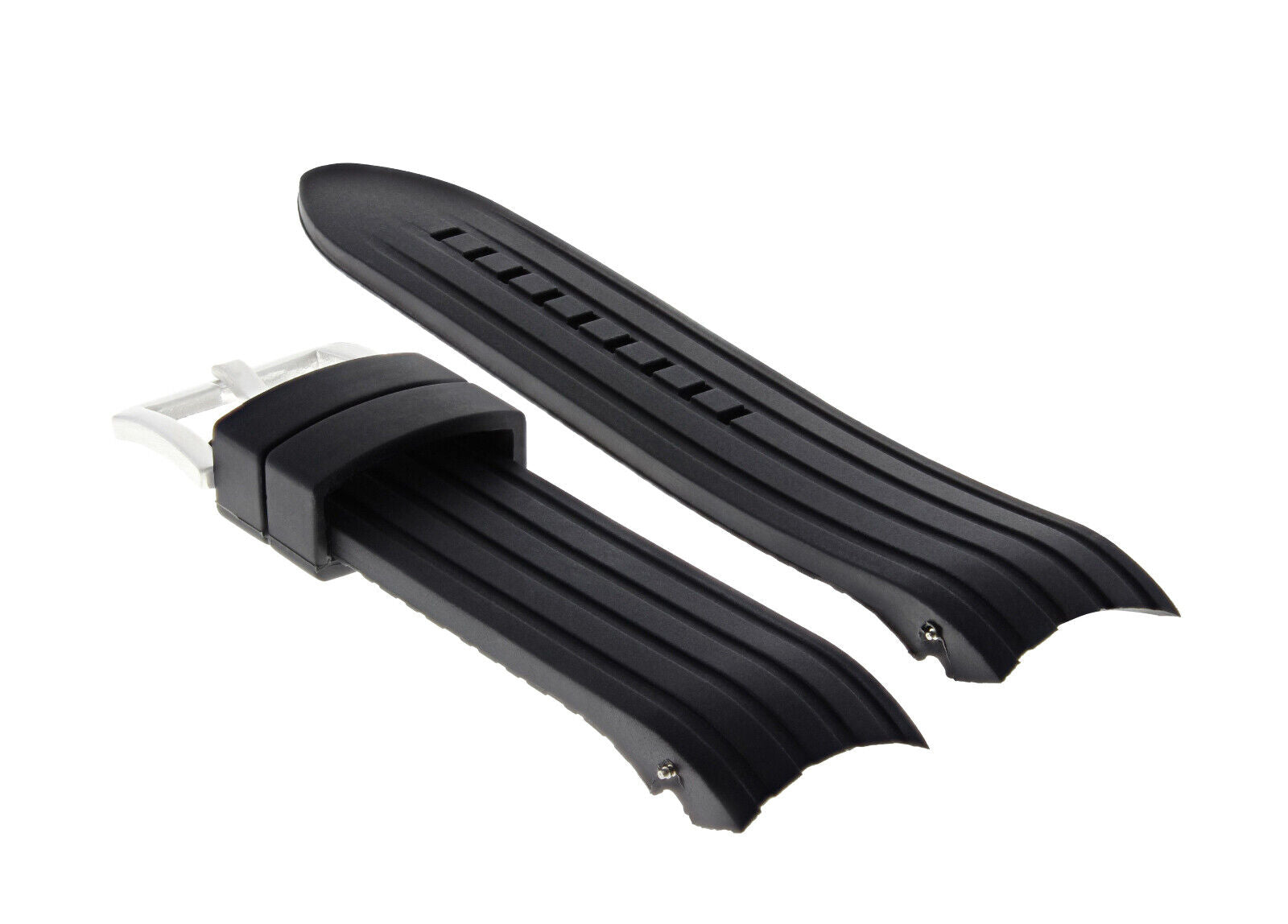 RUBBER BAND STRAP 22MM FOR OMEGA SEAMASTER PLANET OCEAN SPIRNG BAR REMOVER BLACK