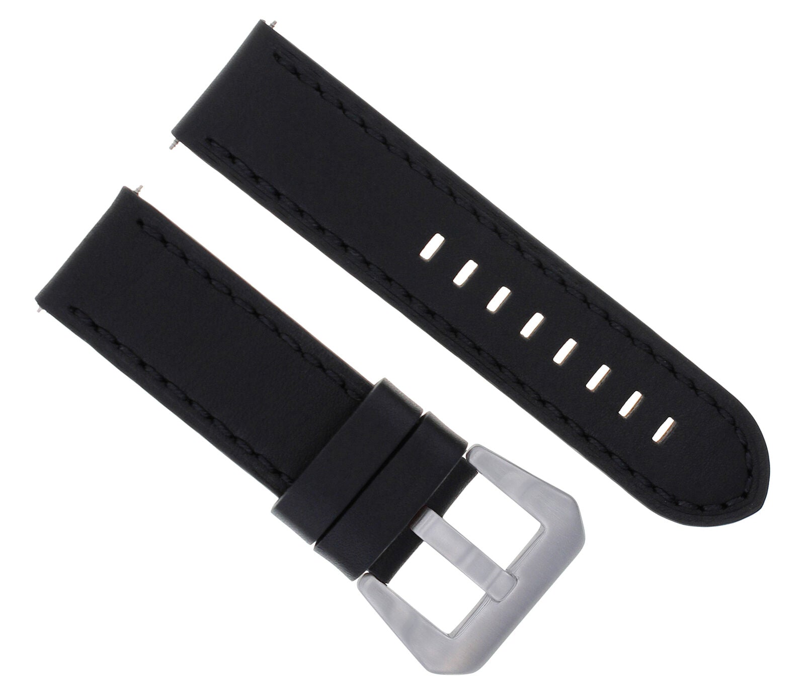 22MM COW LEATHER WATCH BAND STRAP FOR ANONIMO WATCH TOP QUALITY BLACK