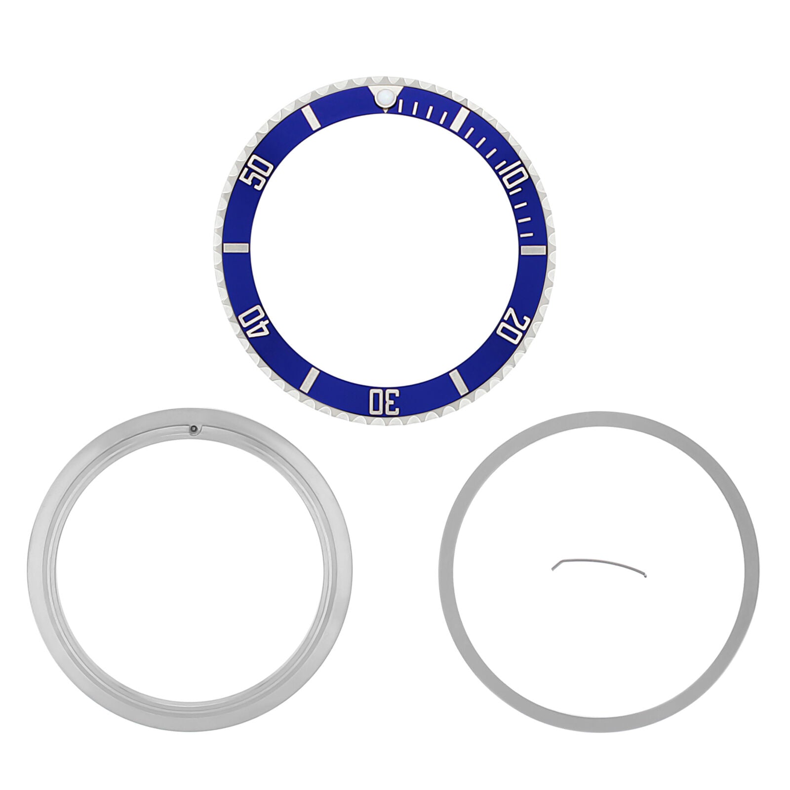 BEZEL + INSERT + RETAINING FOR ROLEX SUBMARINER 16800 16610 16613 16618 BLUE