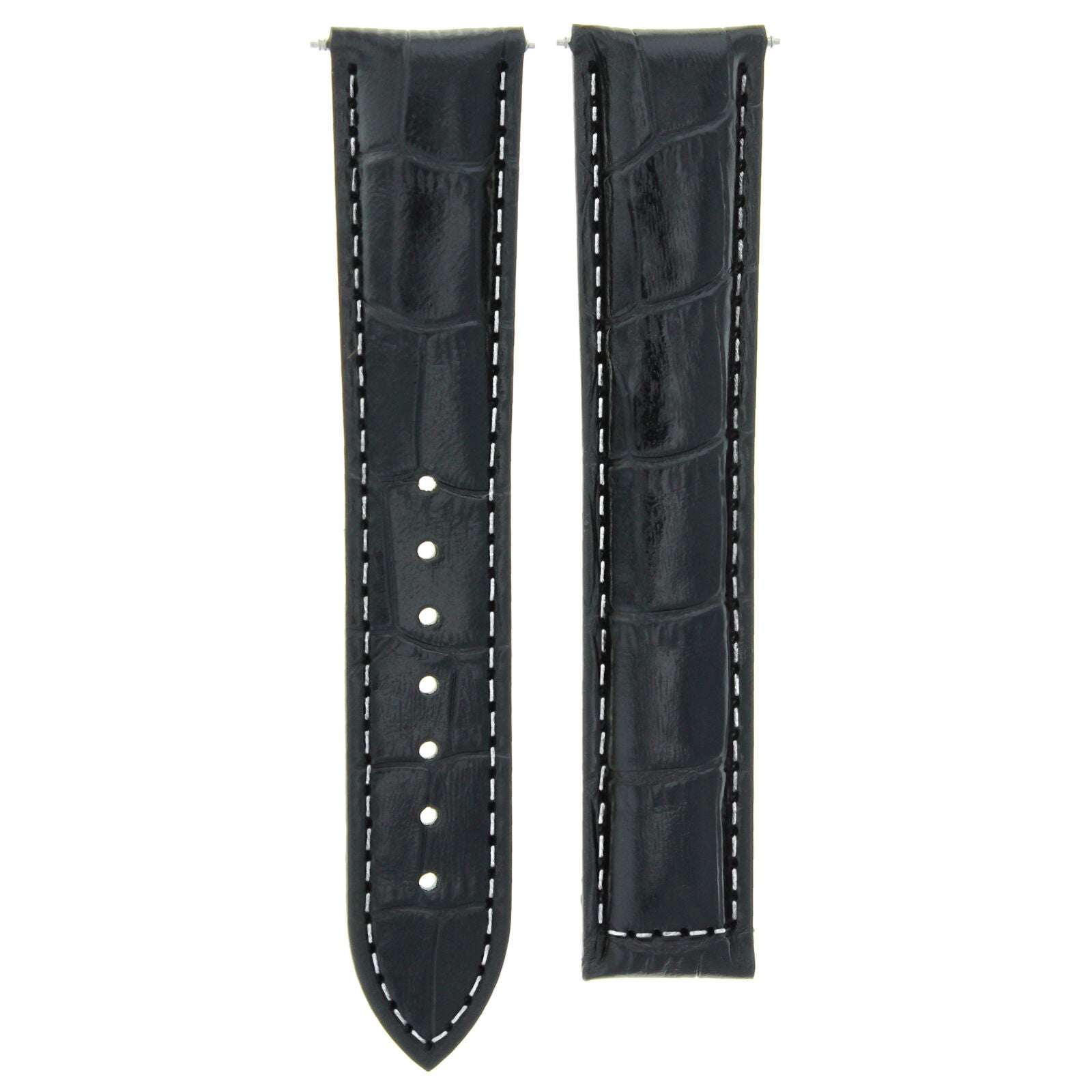 LEATHER WATCH BAND STRAP FOR OMEGA SEAMASTER PLANET SPEEDMASTER-24MM