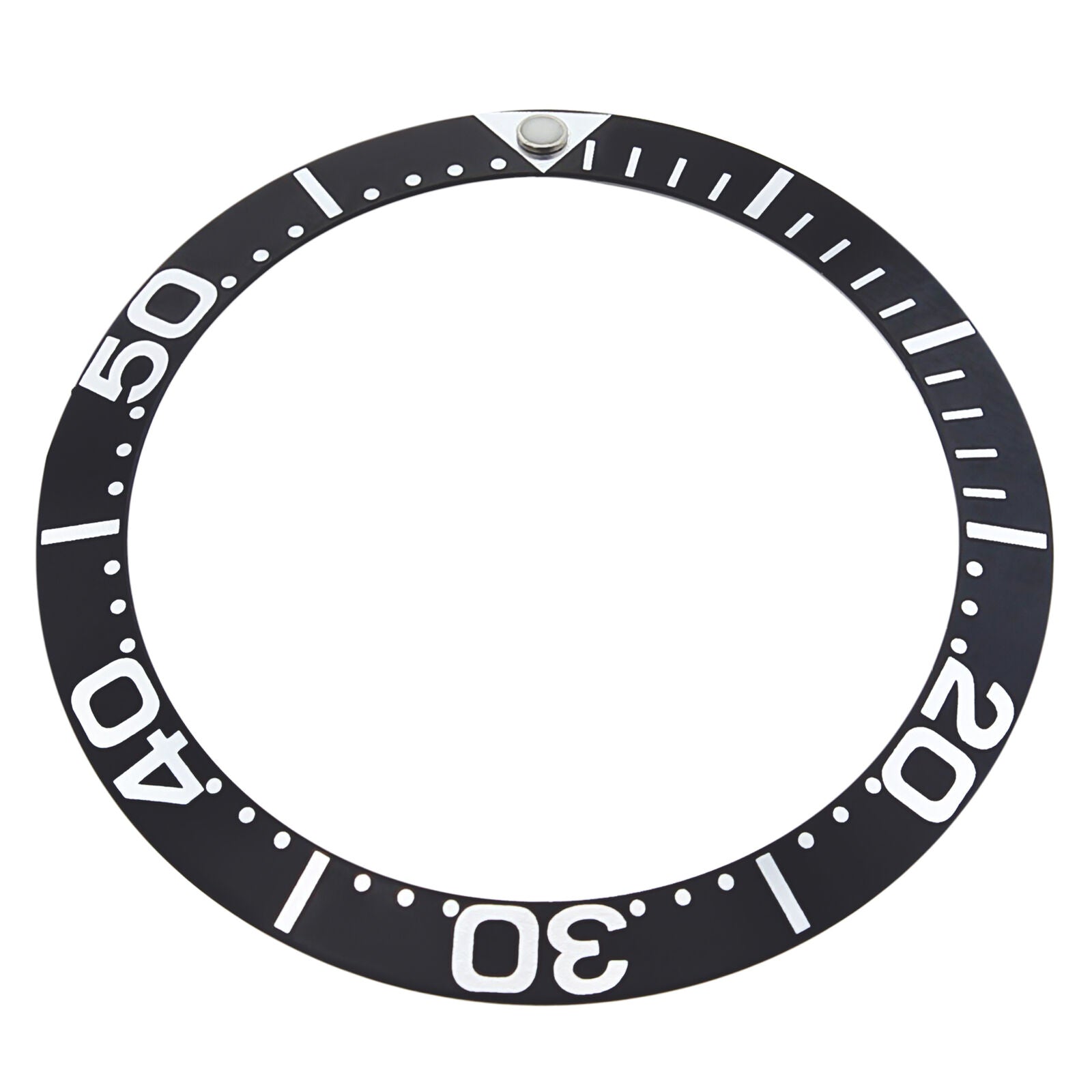 REPLACEMENT BEZEL INSERT BLACK WITH LARGE#'S FOR WATCH 38.10MM X 30.50MM